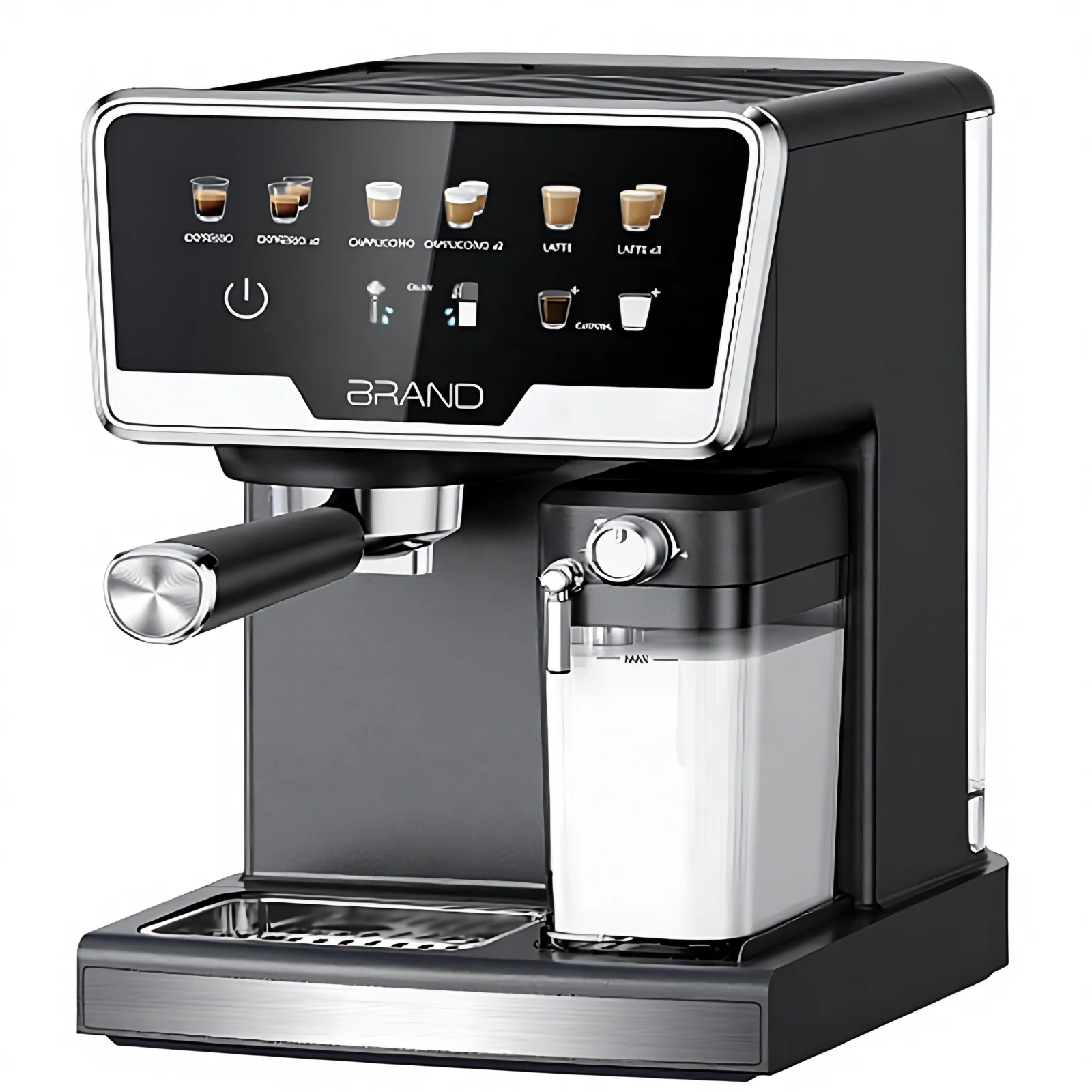 2.0L Water tank 500ML Milk tank Modern Electric Customized Logo High-pressure 15 bar Pump High Pressure Frothing