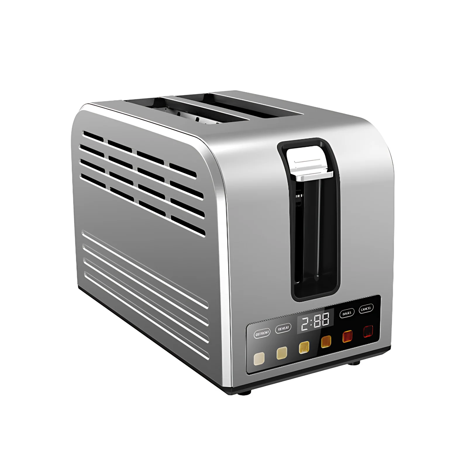 Premium Electric Stainless Steel 2-Slice Breakfast & Bread Toaster with ShawarmaToaster Function for Household & Hotel Use