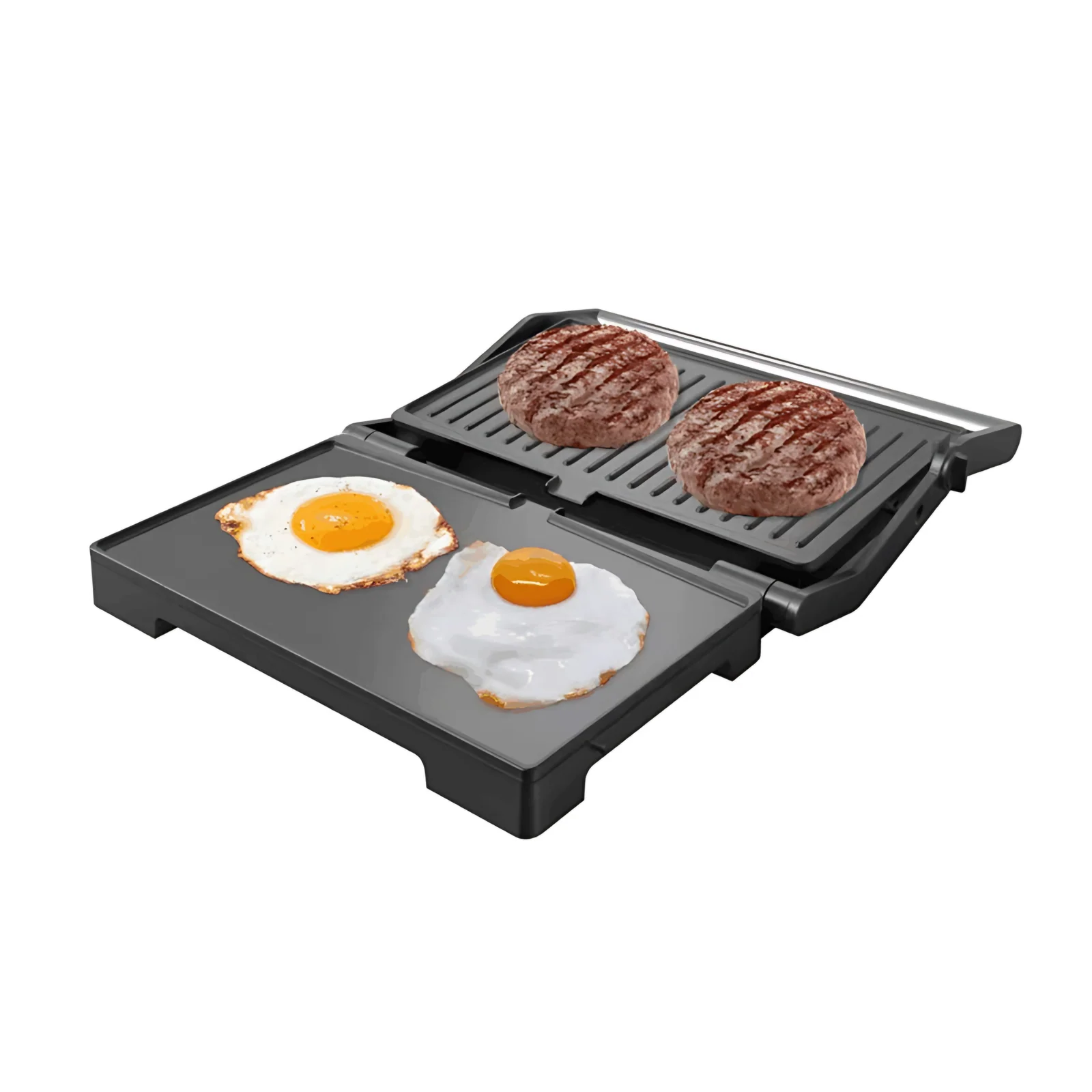 Steak Machine Maquina De Filetes 900w Power Double Sided Heating 180 Open Grill Non Stick Surface for Perfect Steaks