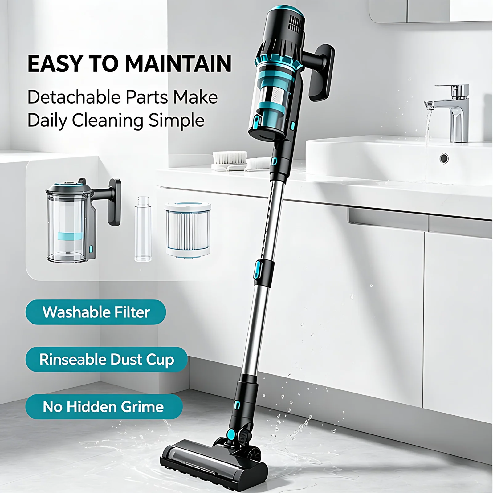 Appareils électroménagers OEM aspirateur sans fil portable aspirateur à haute aspiration aspirateur à bâton vertical