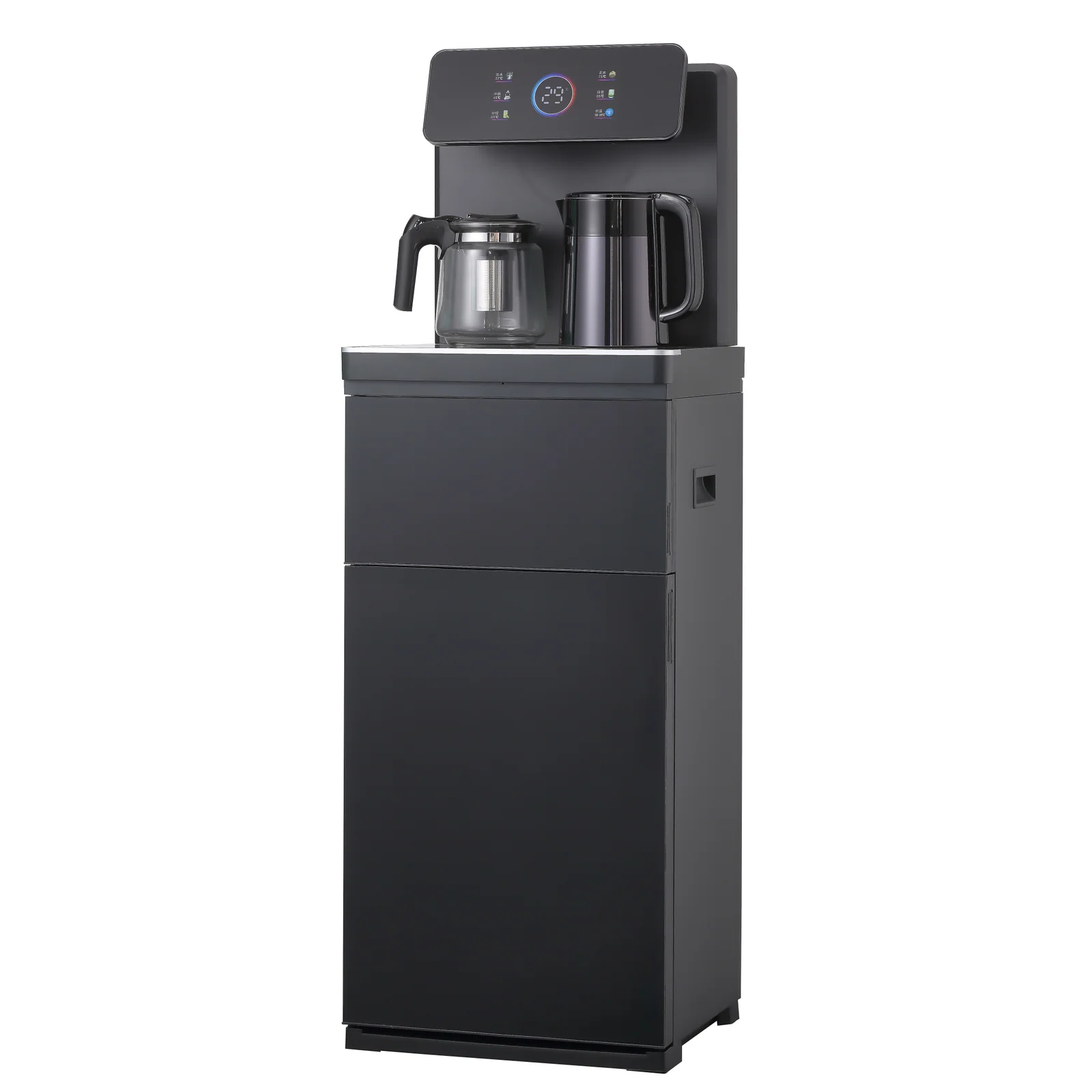Multifunctional Tea Bar Water Dispenser-Standing Hot& Cold Water Machine with Bottom Loading Bottle, Automatic All-in-One Design