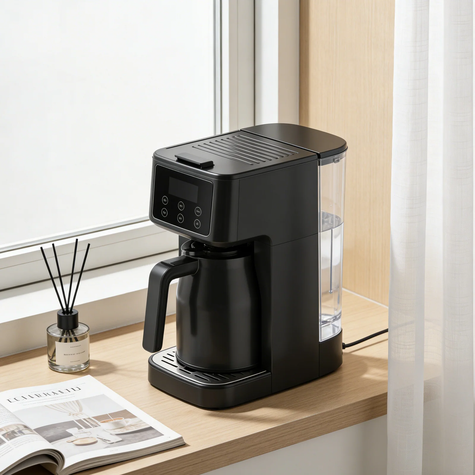 Wholesale Coffee Maker Manufacturer Automatic Electric Portable Drip Coffee Machine with Double Layer Glass Jar