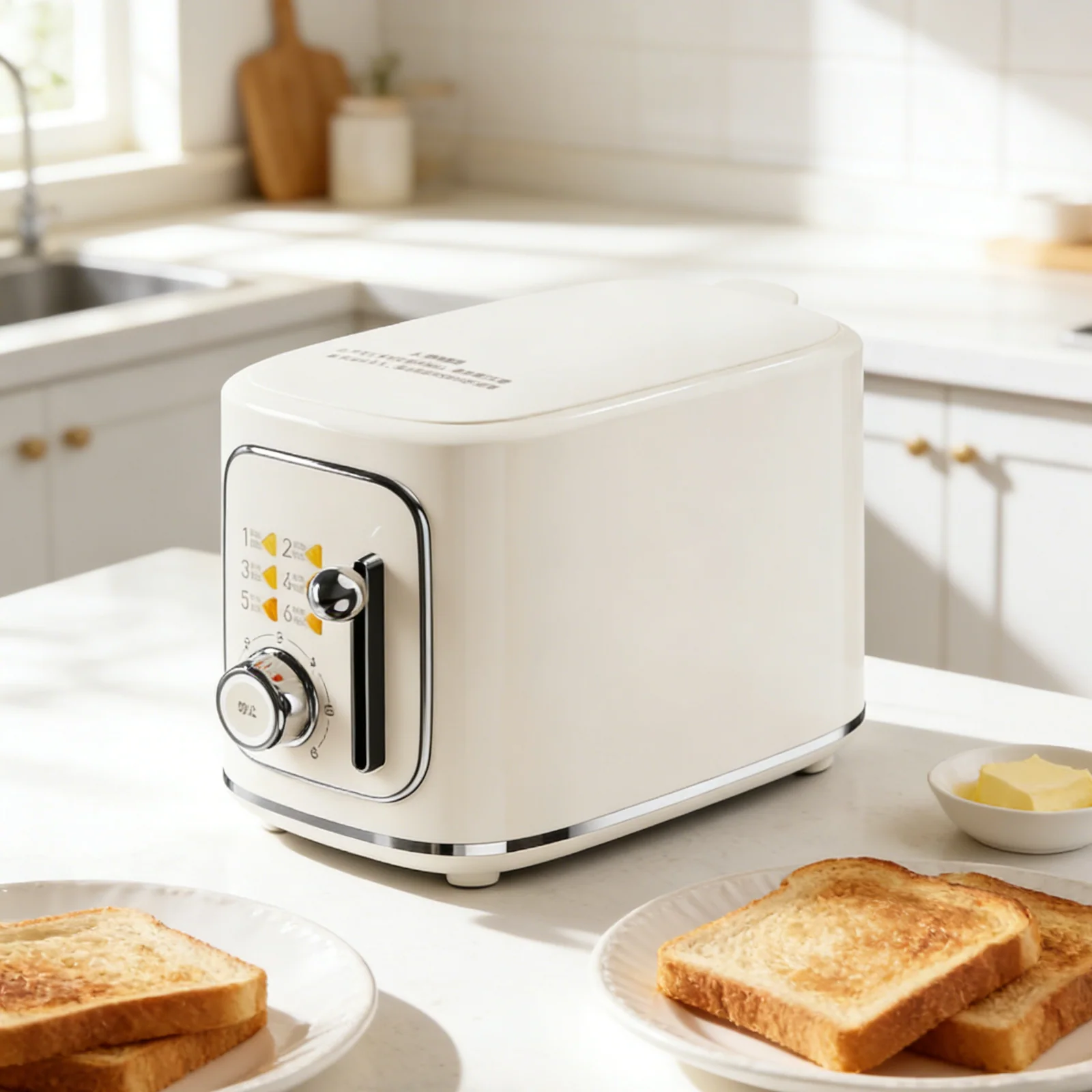 Household Stainless Steel Electric Toaster 2-Slice Capacity Multifunctional Sandwich Breakfast Machine