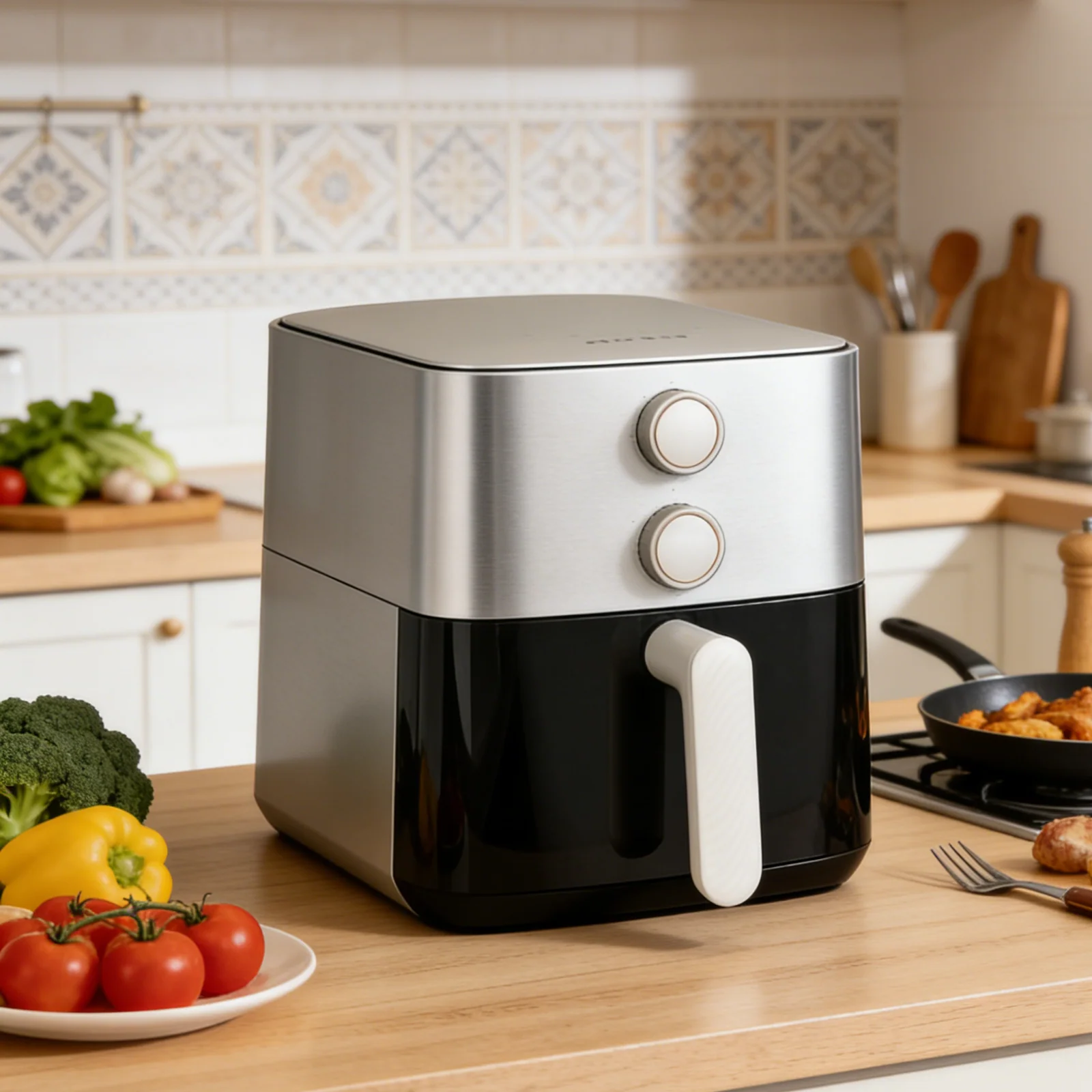 Kitchen Appliances Supplier Air Fryer Multifuncional 5L Smart Stainless Steel Air Fryer Without Oil