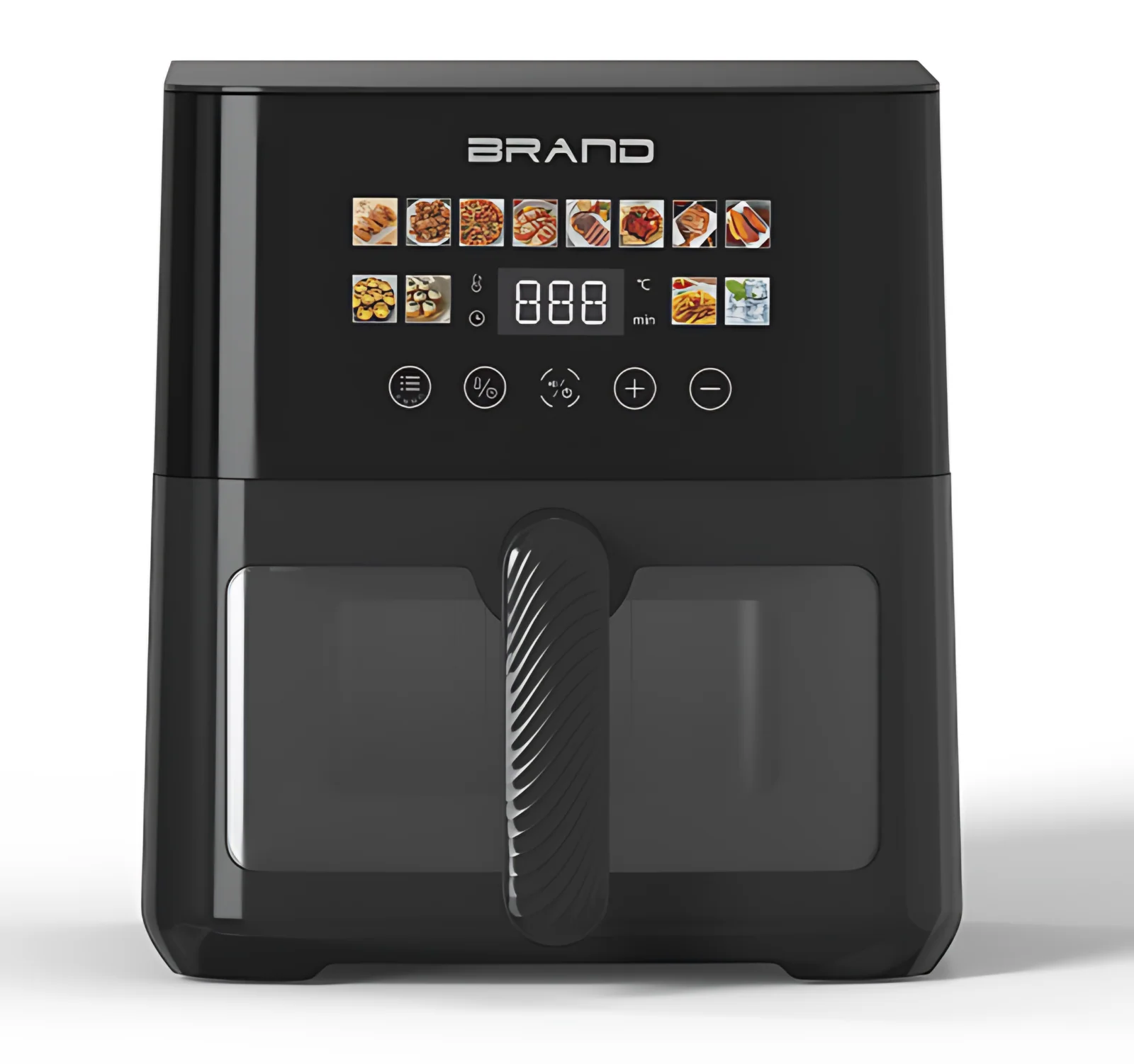 ODM Custom Kitchen Appliances Air Fryer Oven Wholesale Hot New Non-Stick Multipurpose 5L Transparent Air Fryer