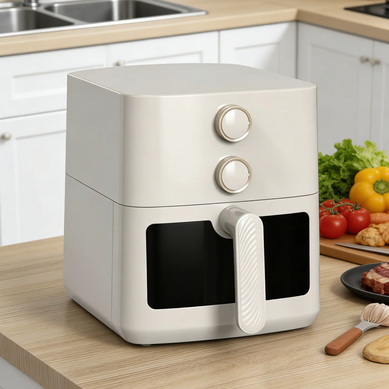 Wholesale Customize Stainless Steel 1500W 5L Electric Kitchen Oil-free Energy Saving Air Fryers