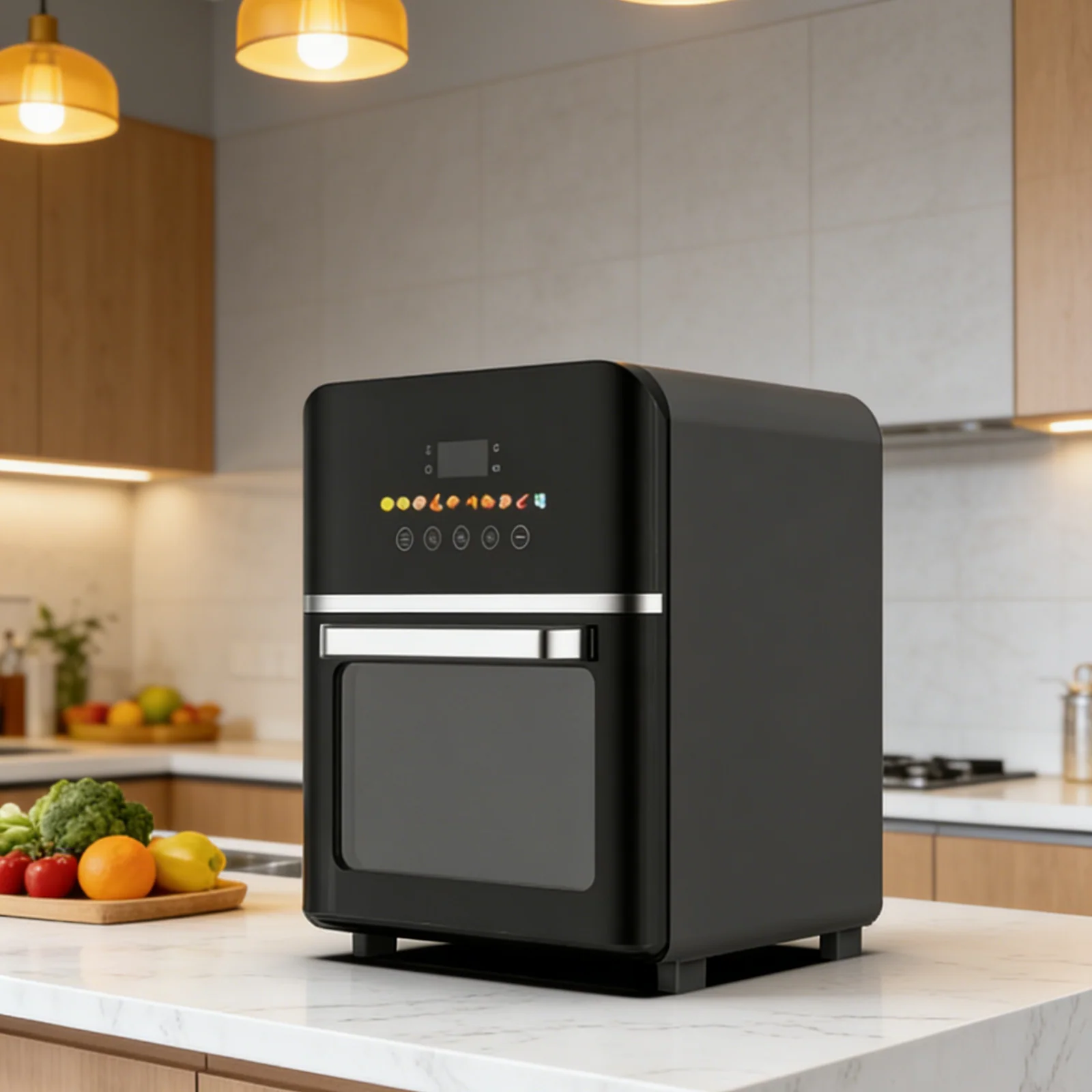 1700W 10L 大容量のエアファイヤートースターオーブン 窓付きのスマートエアフライヤー