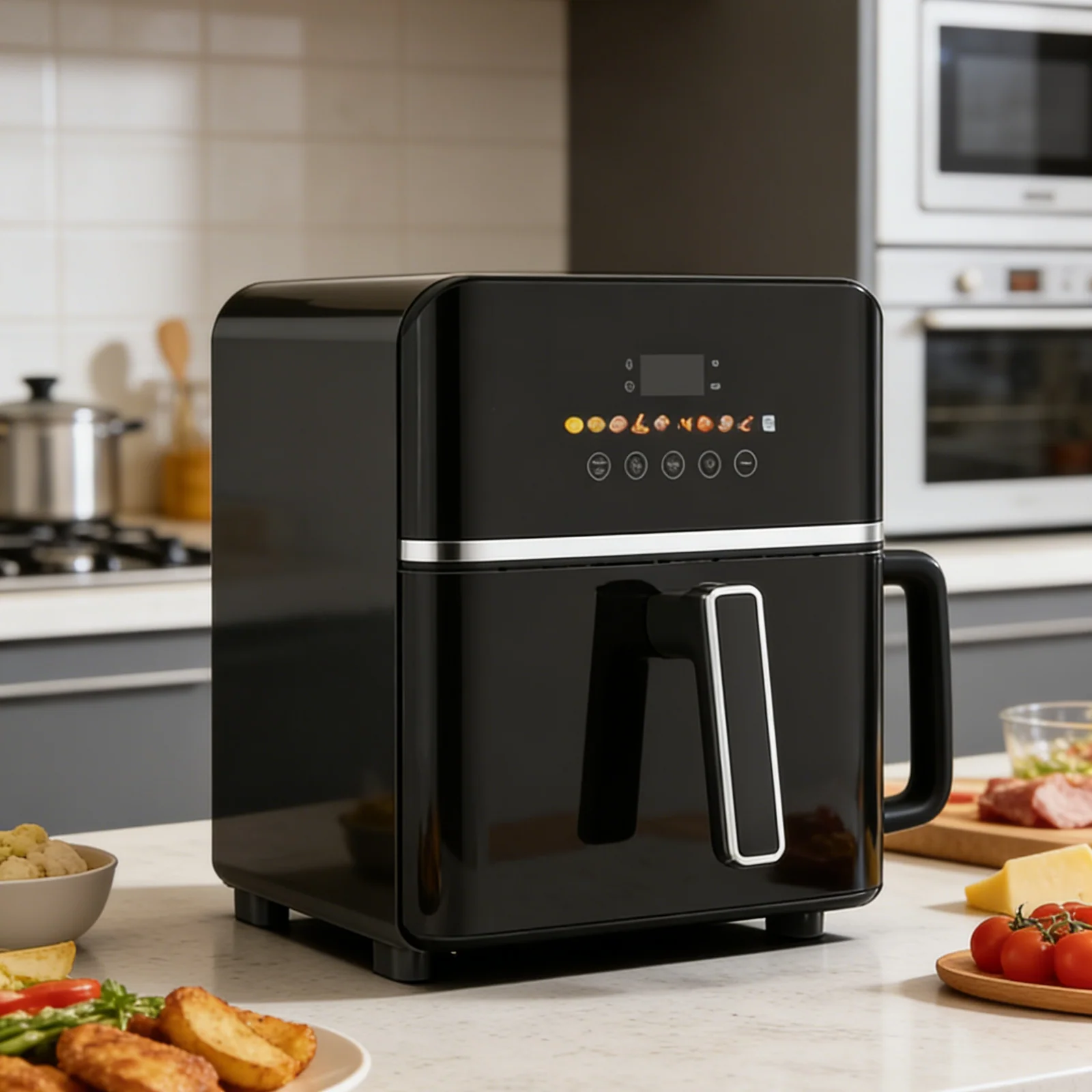 Household Electric Air Fryer Large Capacity Useful Machine Automatic Multi-Function Non-Stick Family Size Air Fryers
