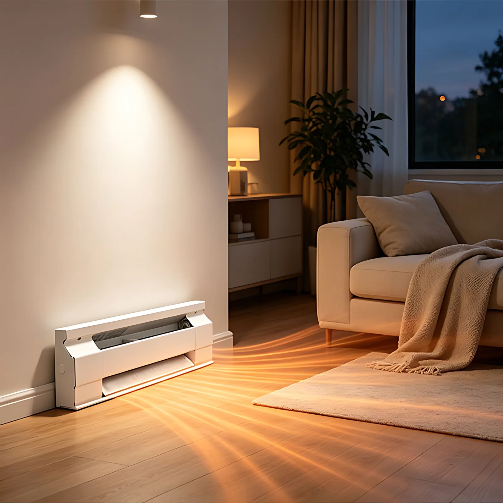 Household Garage Use CE Certified Large Room Wall-Mounted Infrared Radiator Electric Smart Baseboard Heater with Ventilation