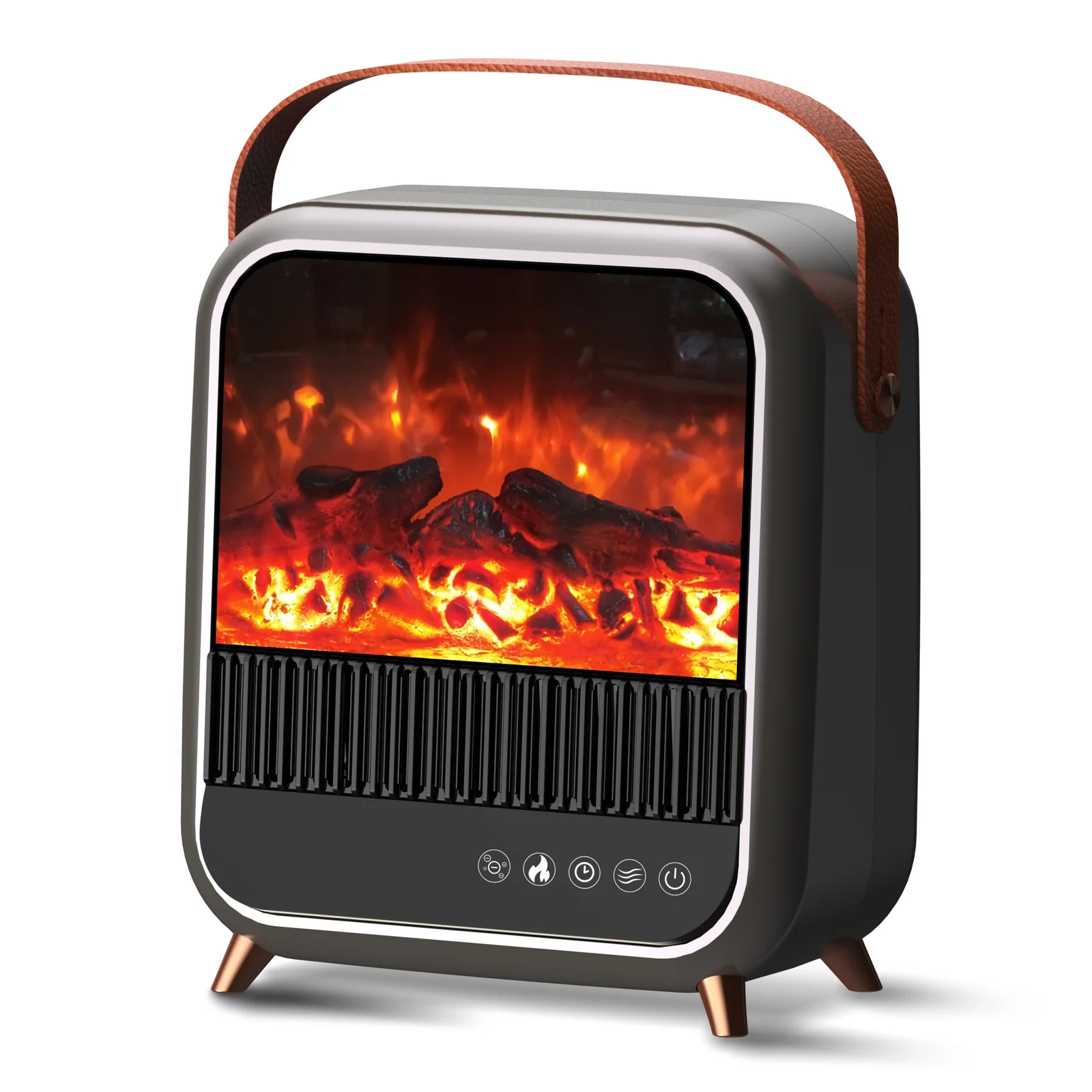 Zuhause warme Winter 3D simulierte Flamme kleine tragbare Desktop schnelle Heizung PTC Keramik Raumluft heiße elektrische Heizung