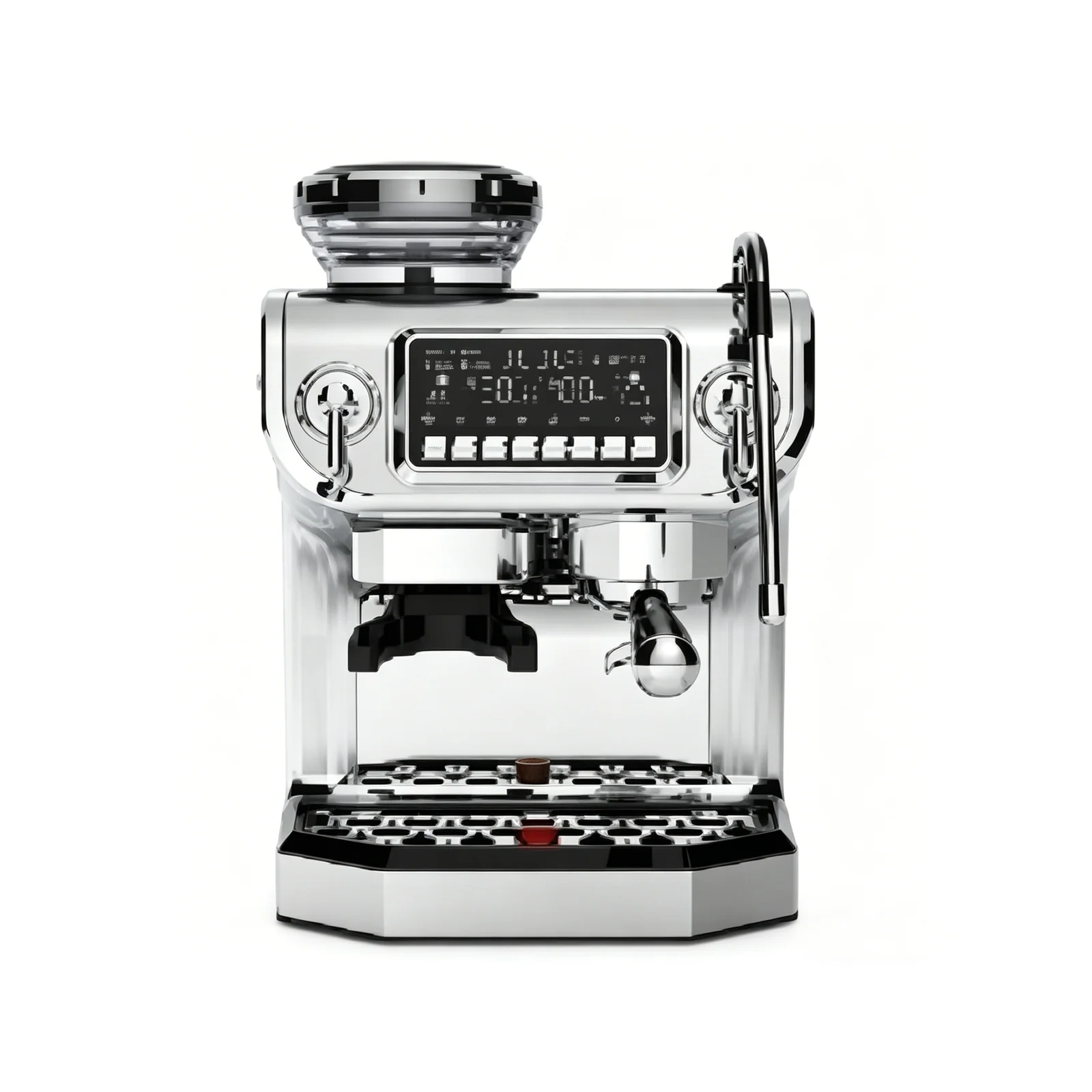 Halbautomatischer professioneller Touchscreen kommerzieller Luxus-Doppelkessel elektrischer Kaffeemaschine Espresso-Maschine für Cafés