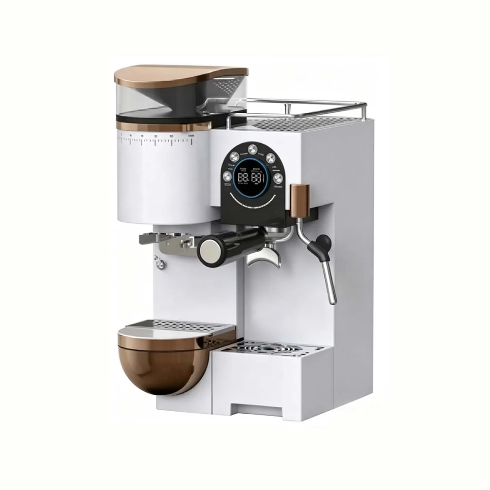 Italian 15 bar High Pressure Semi Automatic Commercial Coffee Maker Machine Espresso Coffee Maker With Bean Grinder