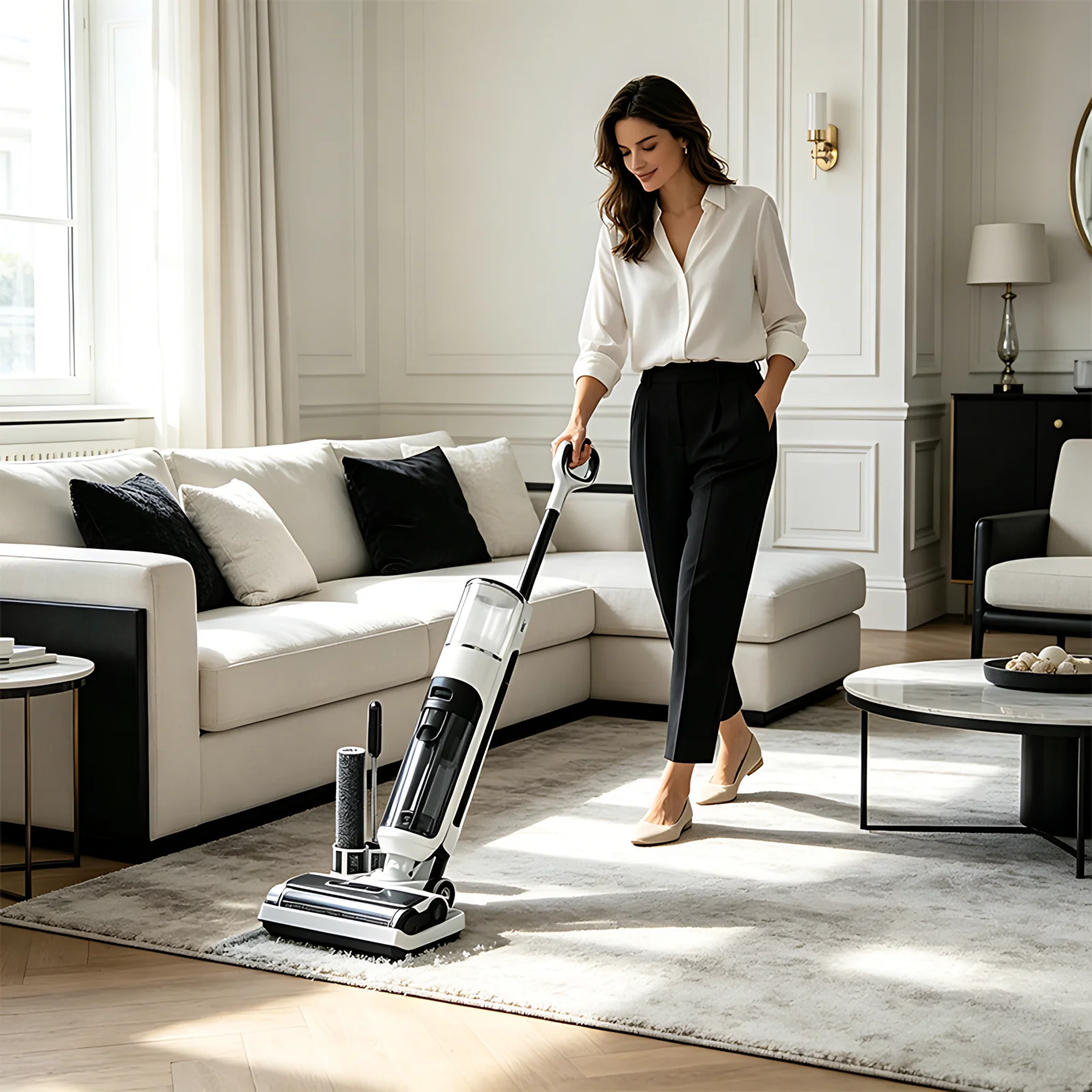 14Kpa 4000mAh One Touch Self Cleaning Multi-Surface Wet Dry Vacuum Cleaner for Household & Hotel Use
