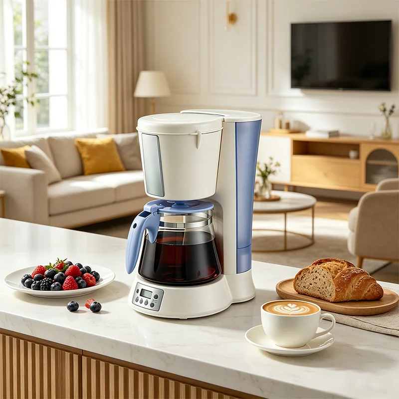 Wholesale Removable Filter Basket Keeping Warm Heat Resistant Glass Carafe Drip Coffee Machine
