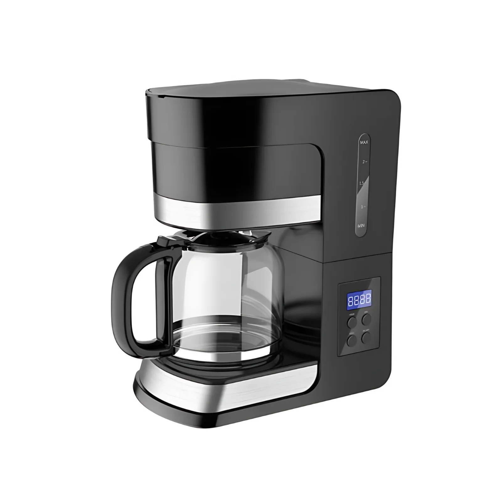 Portable Semi-Automatic Anti-Drip Filter Brew Coffee Machine for Household & Hotel Use Electric 10-12 Cup Capacity