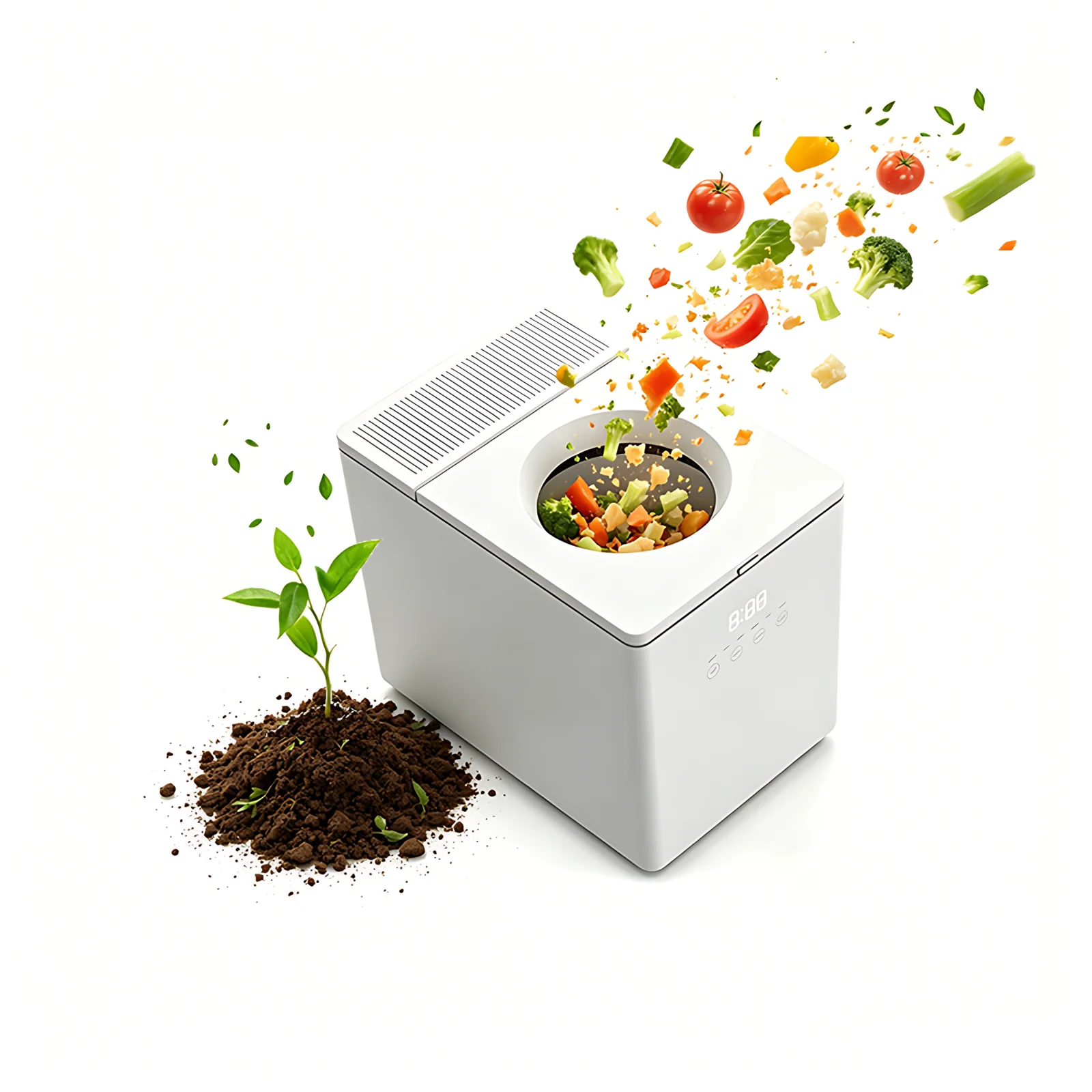 4L Capacity Electric Kitchen Composter Machine Food Waste Disposer Household Food Waste Composting Machine