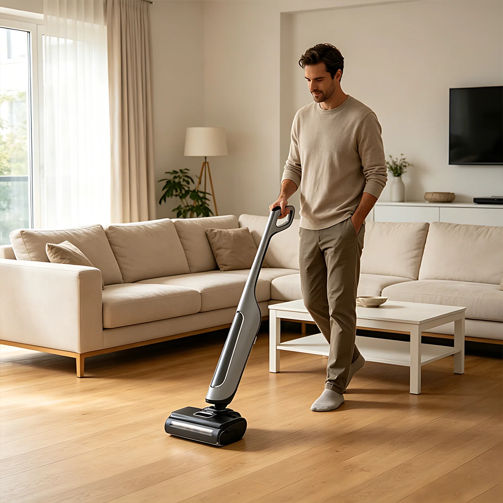 23kPa aspirateur réservoir d'eau de grande capacité longueur de fonctionnement lave-sol ménager aspirateur à sec humide