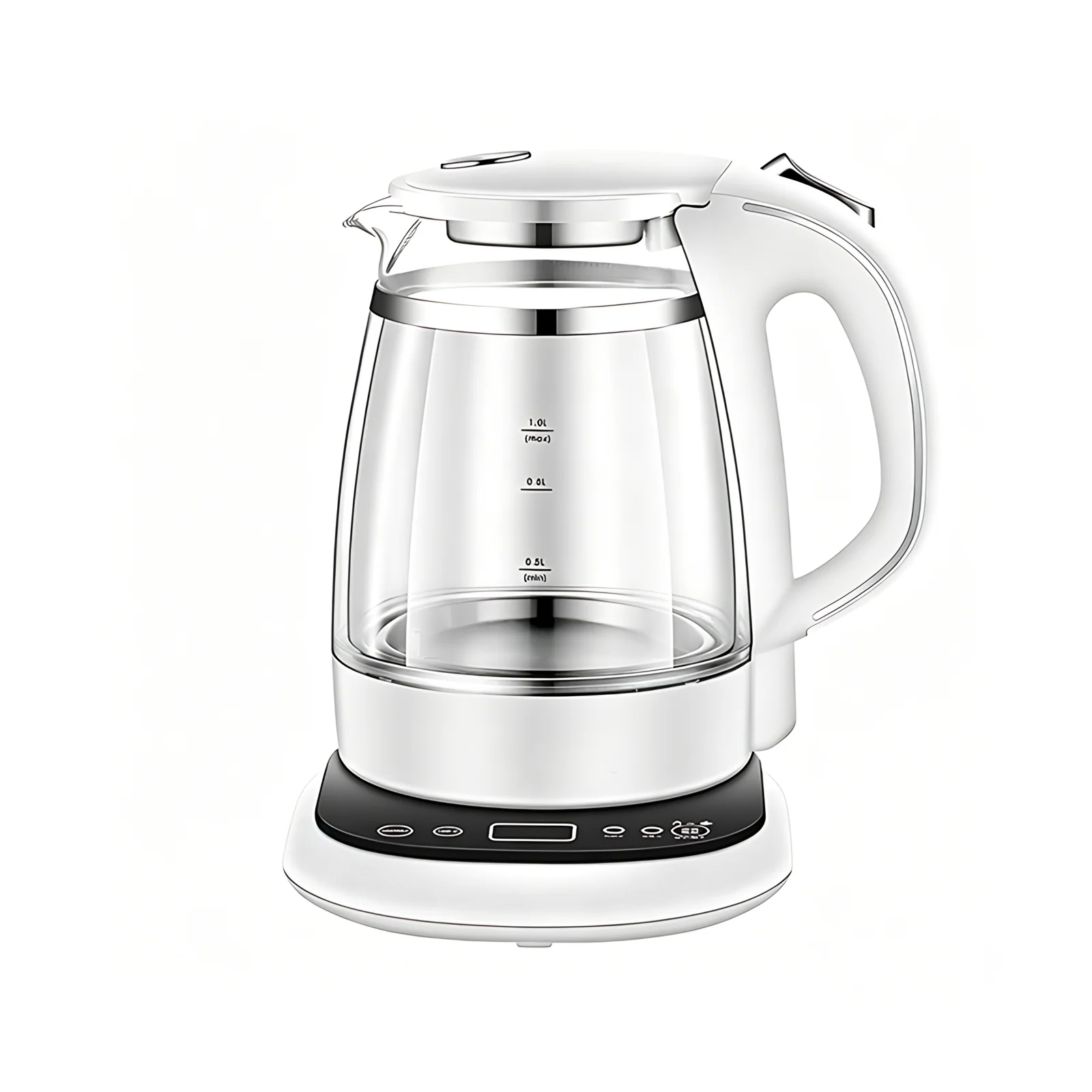 Temperature Control Boil-Dry Protection Automatic Switch Household Glass Cordless Electric Kettle
