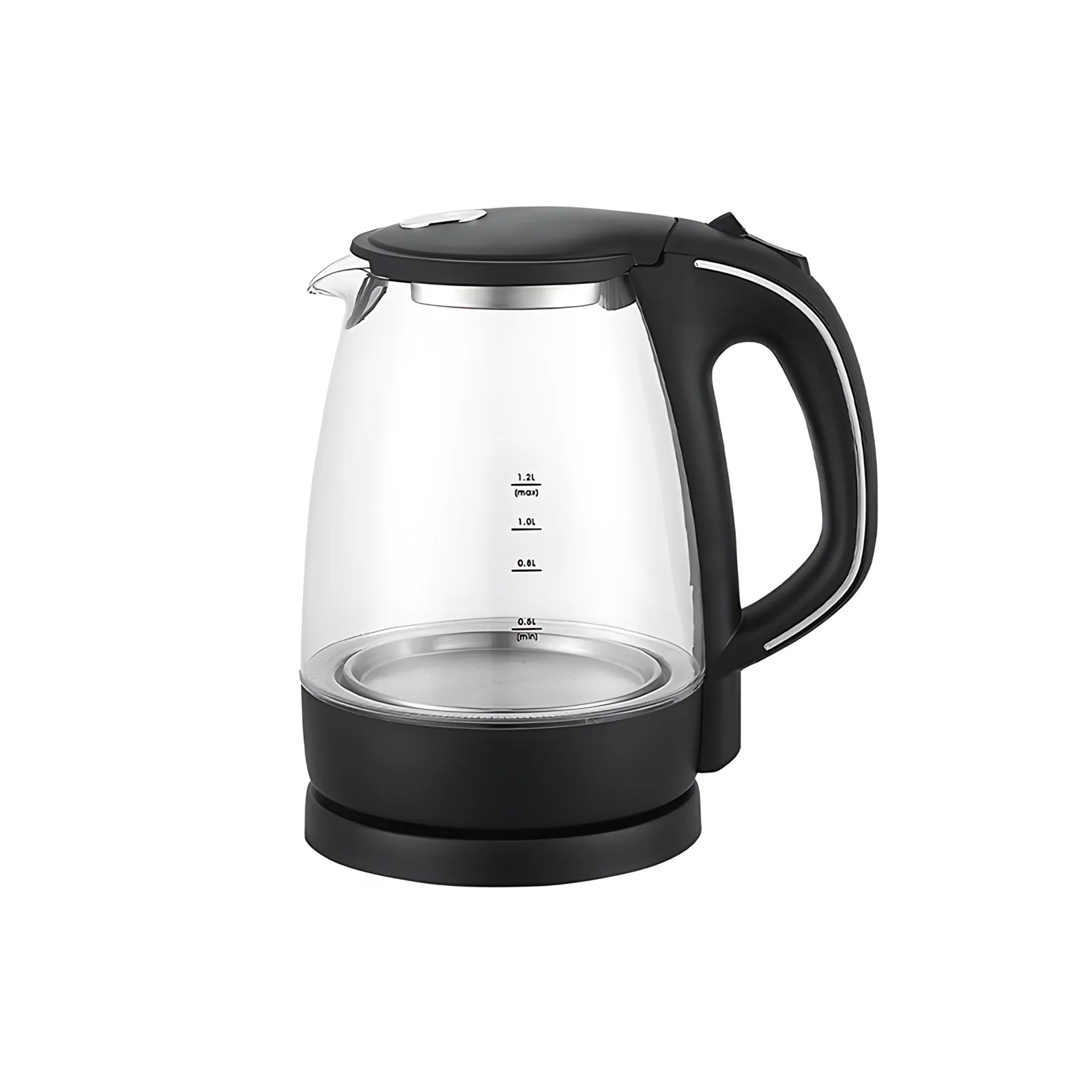 High Quality High Borosilicate Glass Body Automatic Switch Stainless Steel Electric Glass Kettle