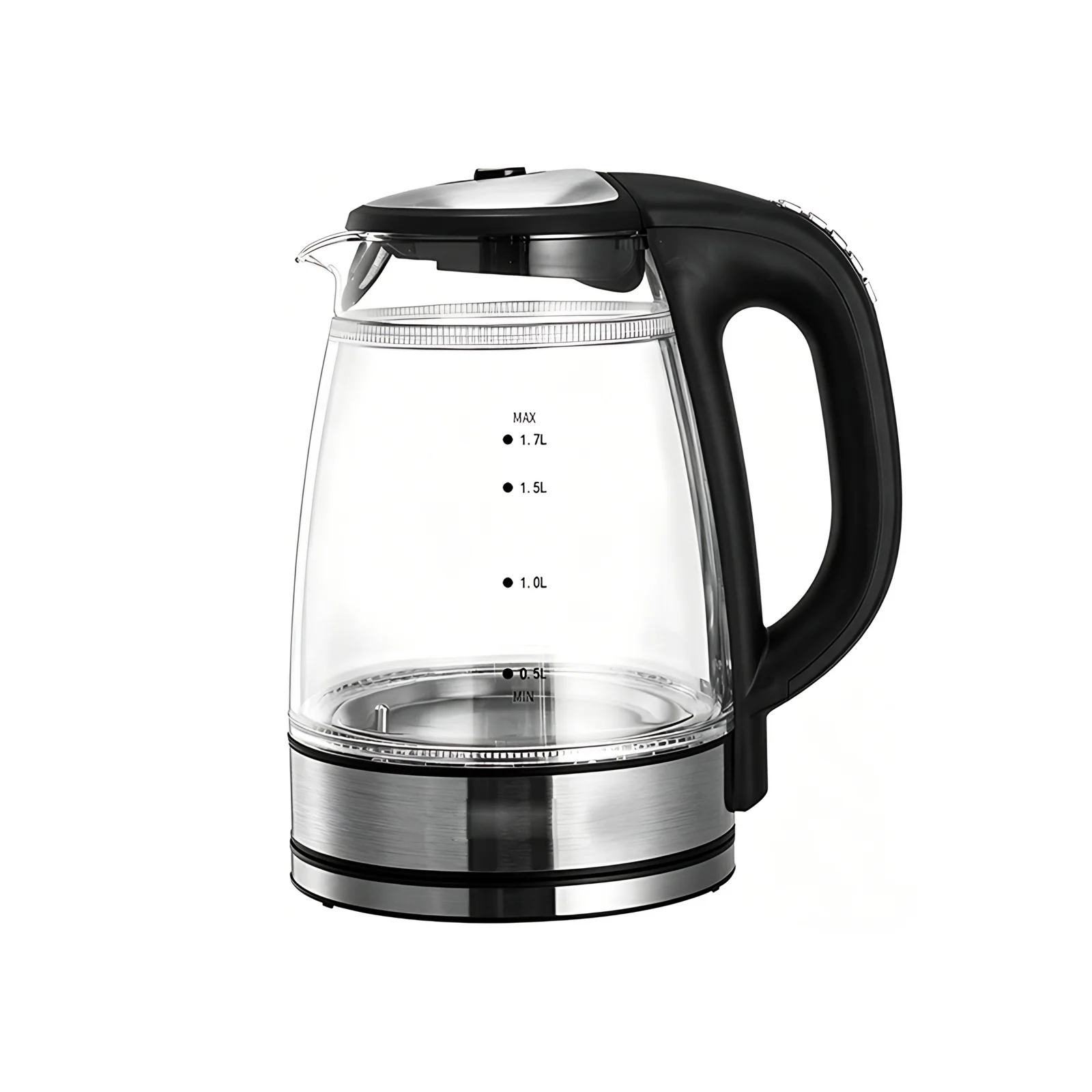 Electric Kettles Double Layer Anti Scald Explosion-Proof 360 Degree Cordless Electric Glass Kettle