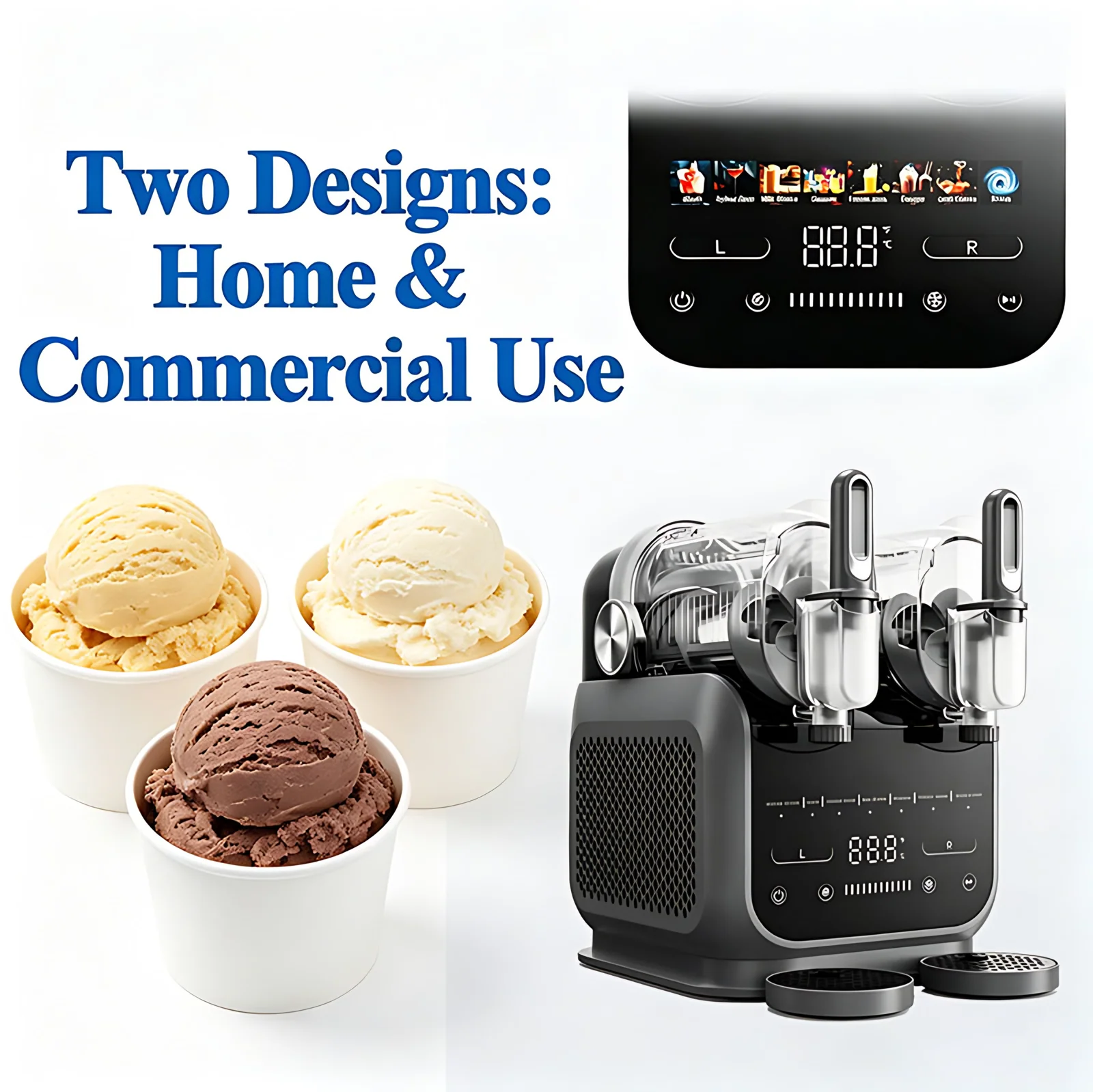 New Type Portable Slush Machine Frozen Margaritas Automatic Double Tank Frozen Drink Slushy Slushie Machine for Home