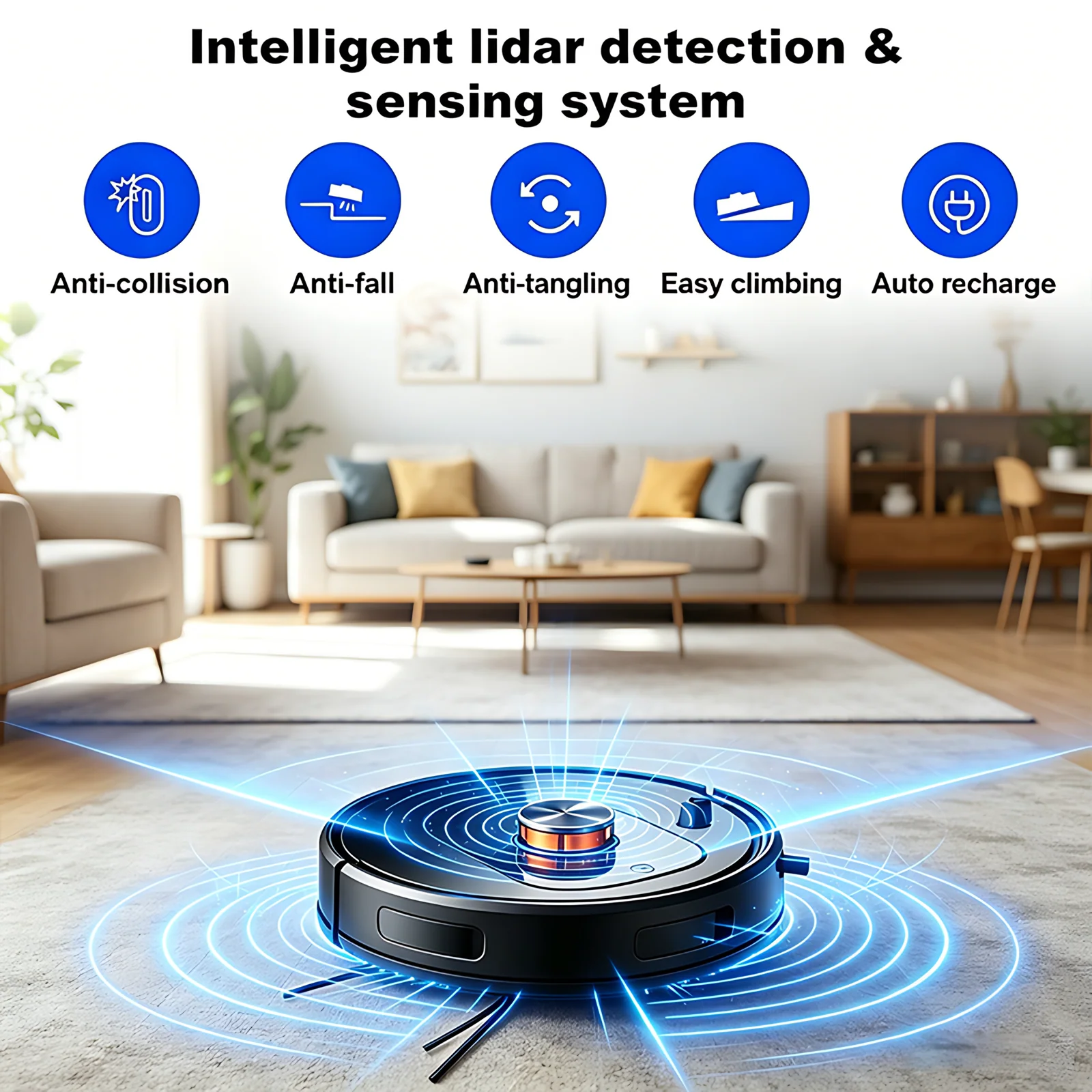 OEM ODM Max 10Kpa Strong Power Electric Ultra Cordless Automatic Smart Auto-mapping Robot Vacuum Cleaner