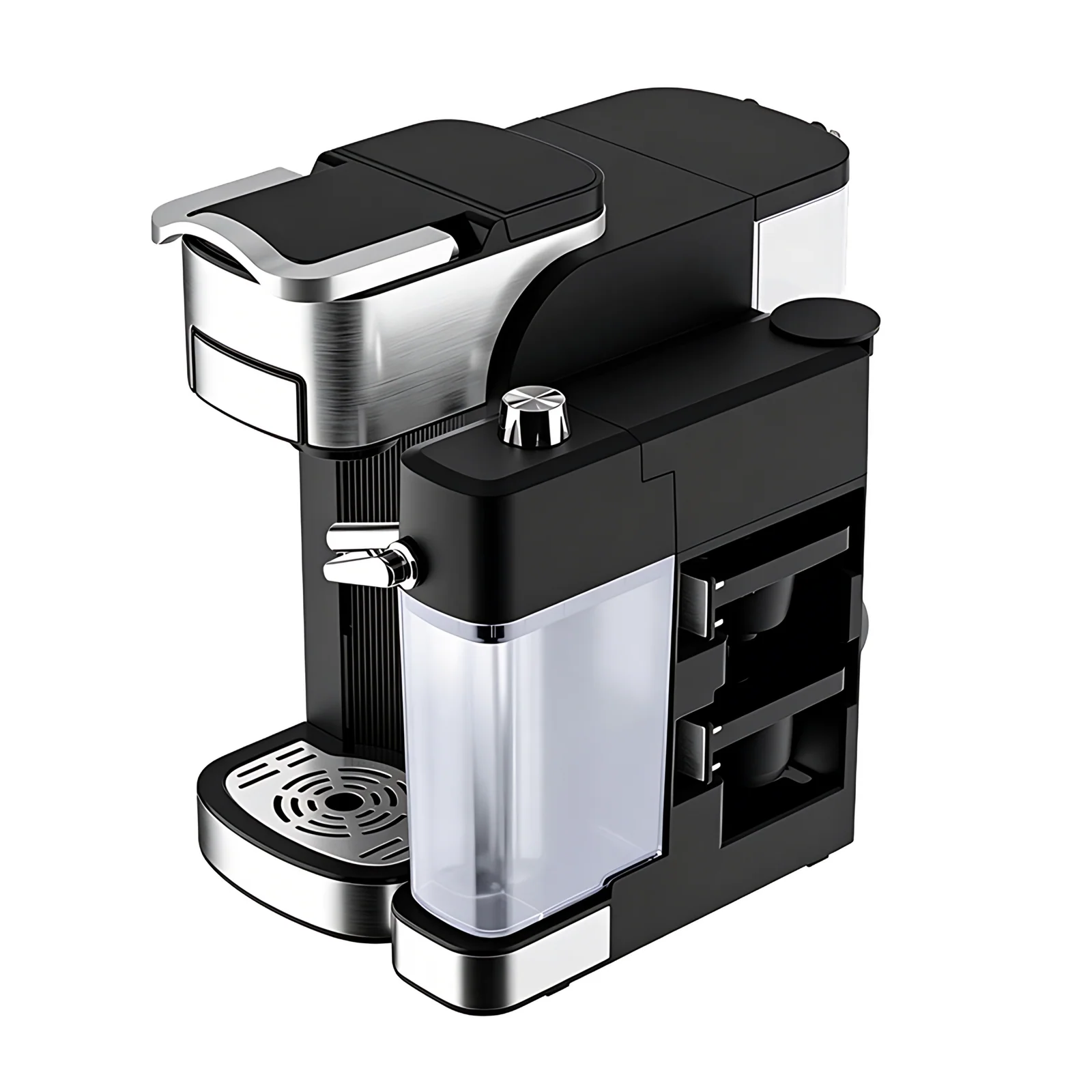 Máquina de café espresso con cápsula multifuncional de 20 bar de caldera doble totalmente automática profesional con recipiente de leche