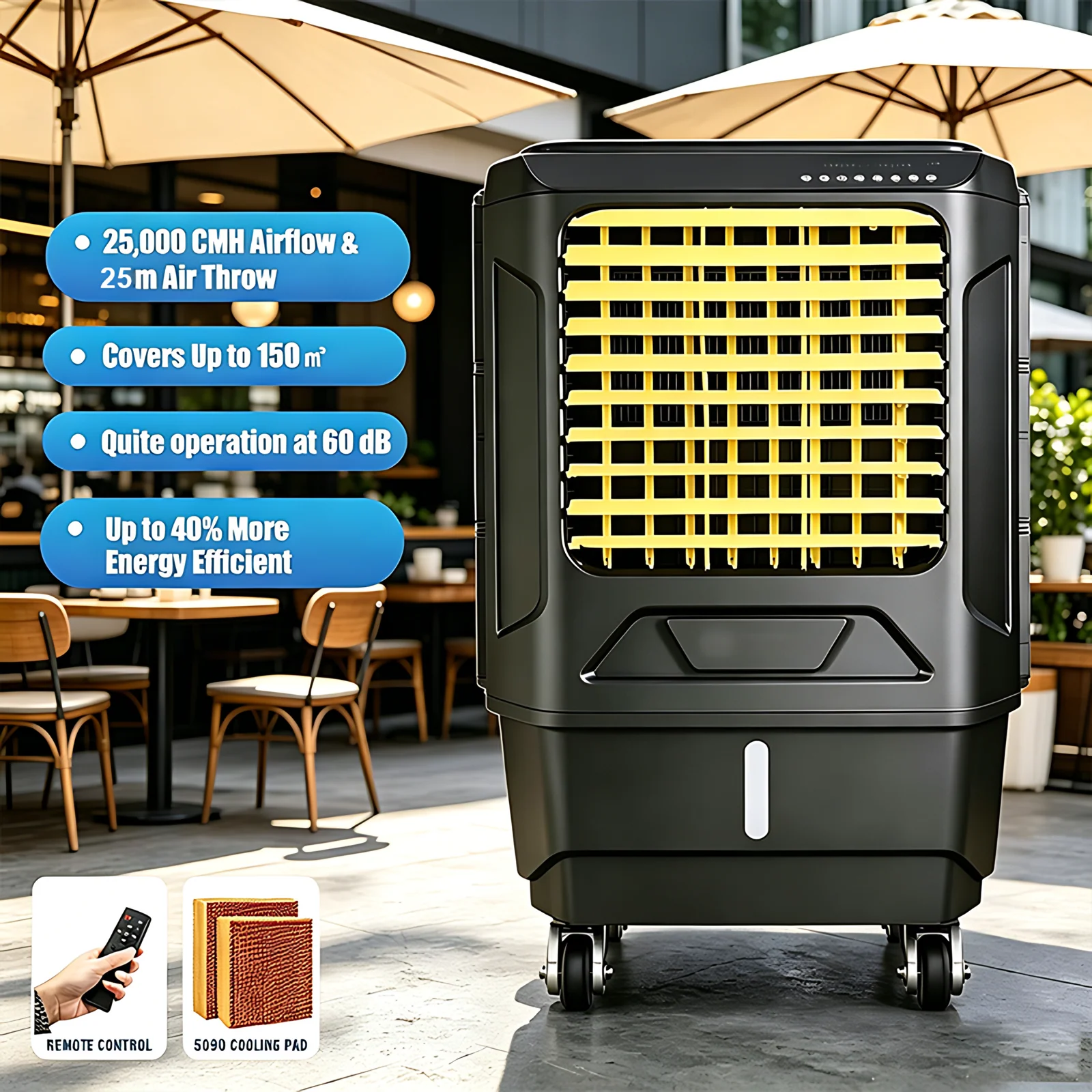 Energy Efficient Saving Home & Office Personal Using Portable Evaporative Air Cooler with 6-Speed