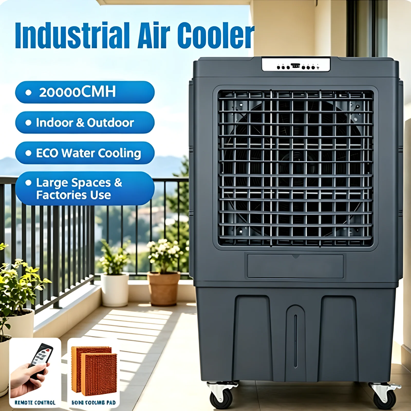 OEM Cooling Appliance Summer Home Room Wheeled Water Air Conditioner Evaporative Air Cooler