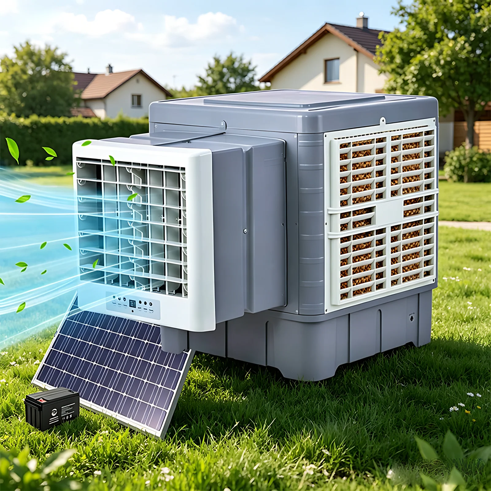 Window Mounted Solar Cooler Evaporative Cooling Mounted Evaporative air Cooler