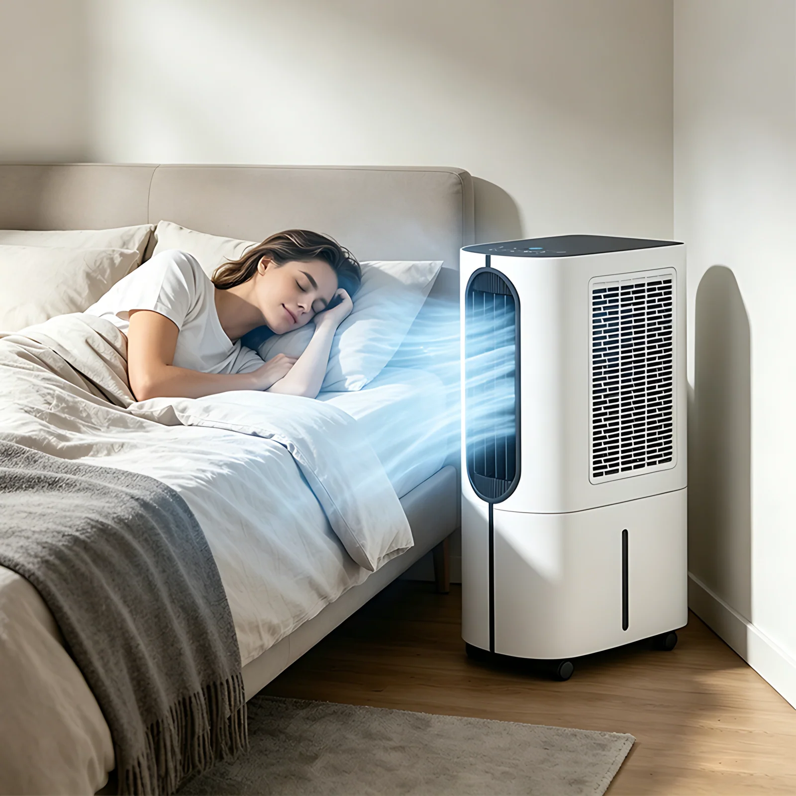 OEM 夏の空気冷却 脱湿 湿気扇 自動スイング 低騒音 携帯エアコン