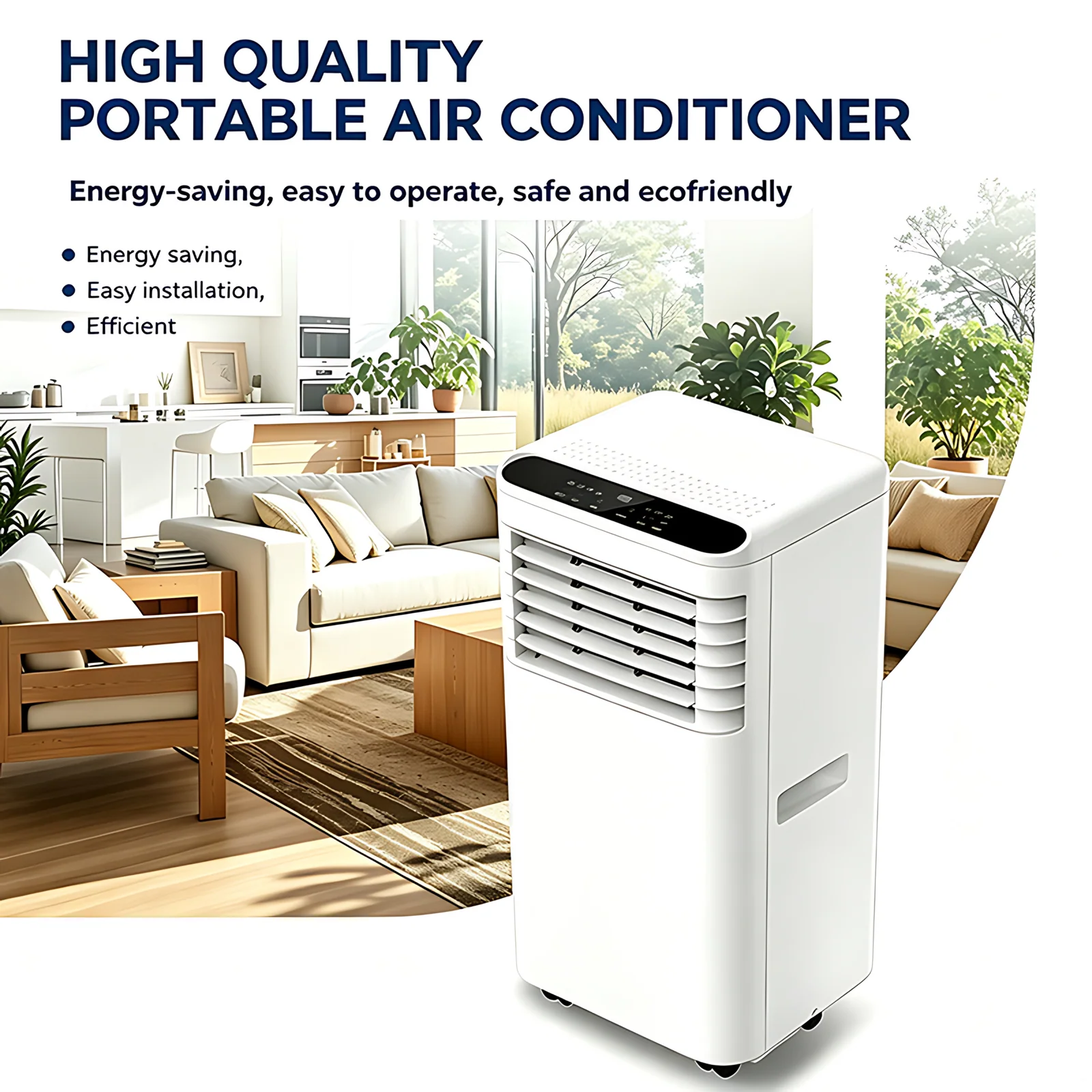 High Quality Home Office Remote Control R290 Refrigerant 7000BTU Portable Air Conditioner