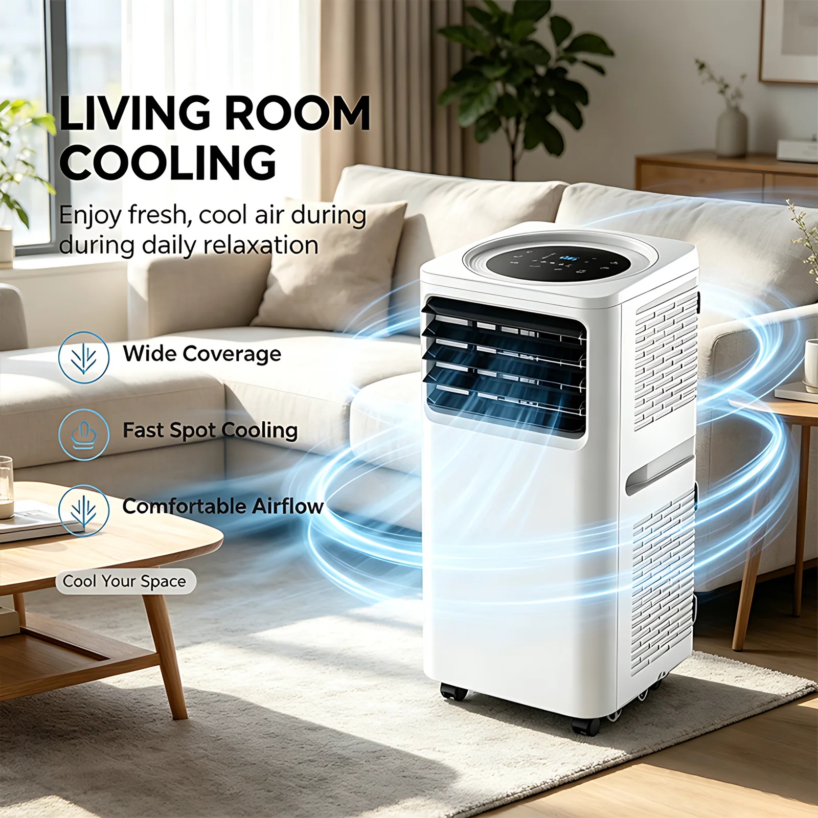 OEM プロの工場家電 リモート制御ホイール 夏の空気冷却ポータブルエアコン