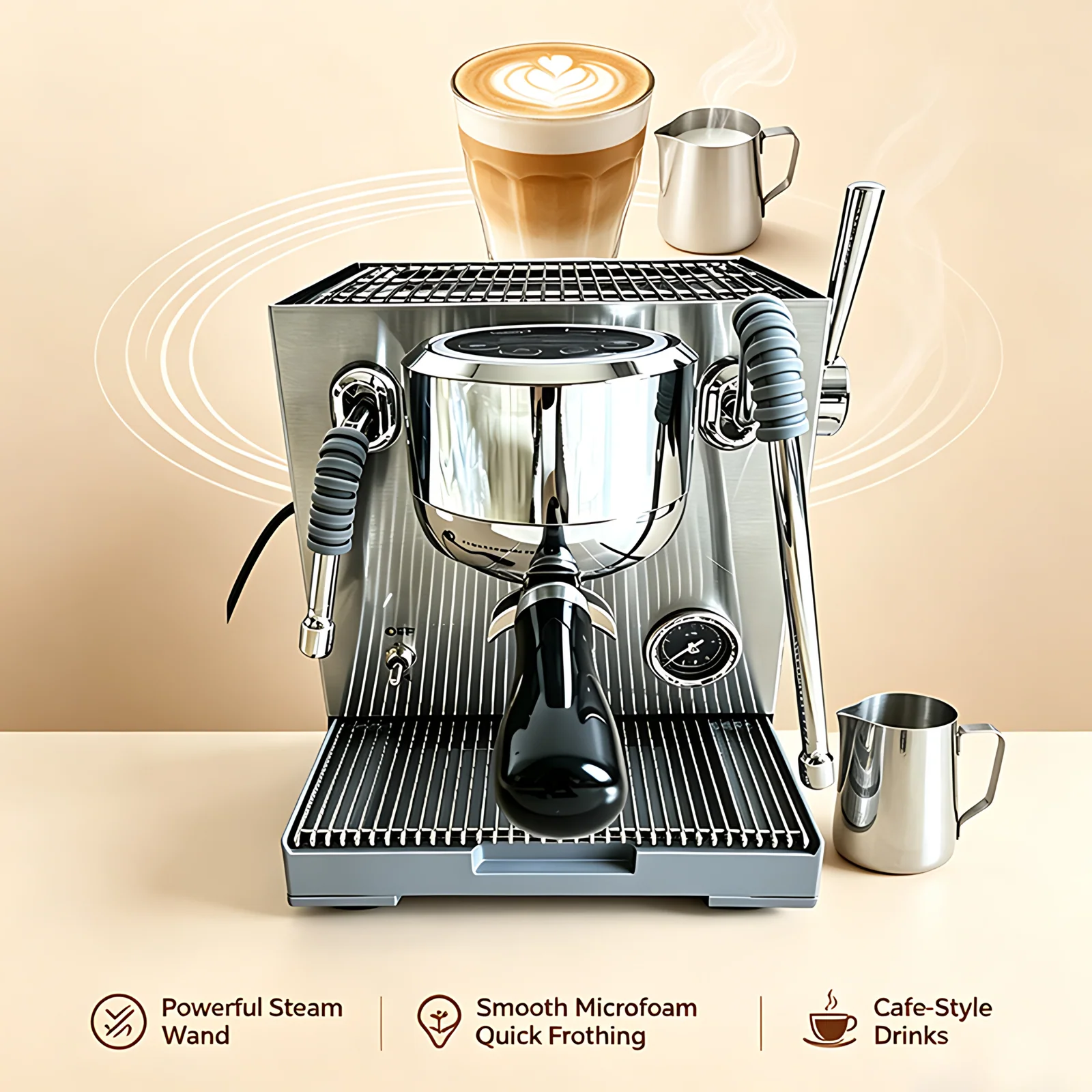 Hotel Commercial Espresso Cafetera 15Bar High Pressure Coffee Maker Coffee Machine