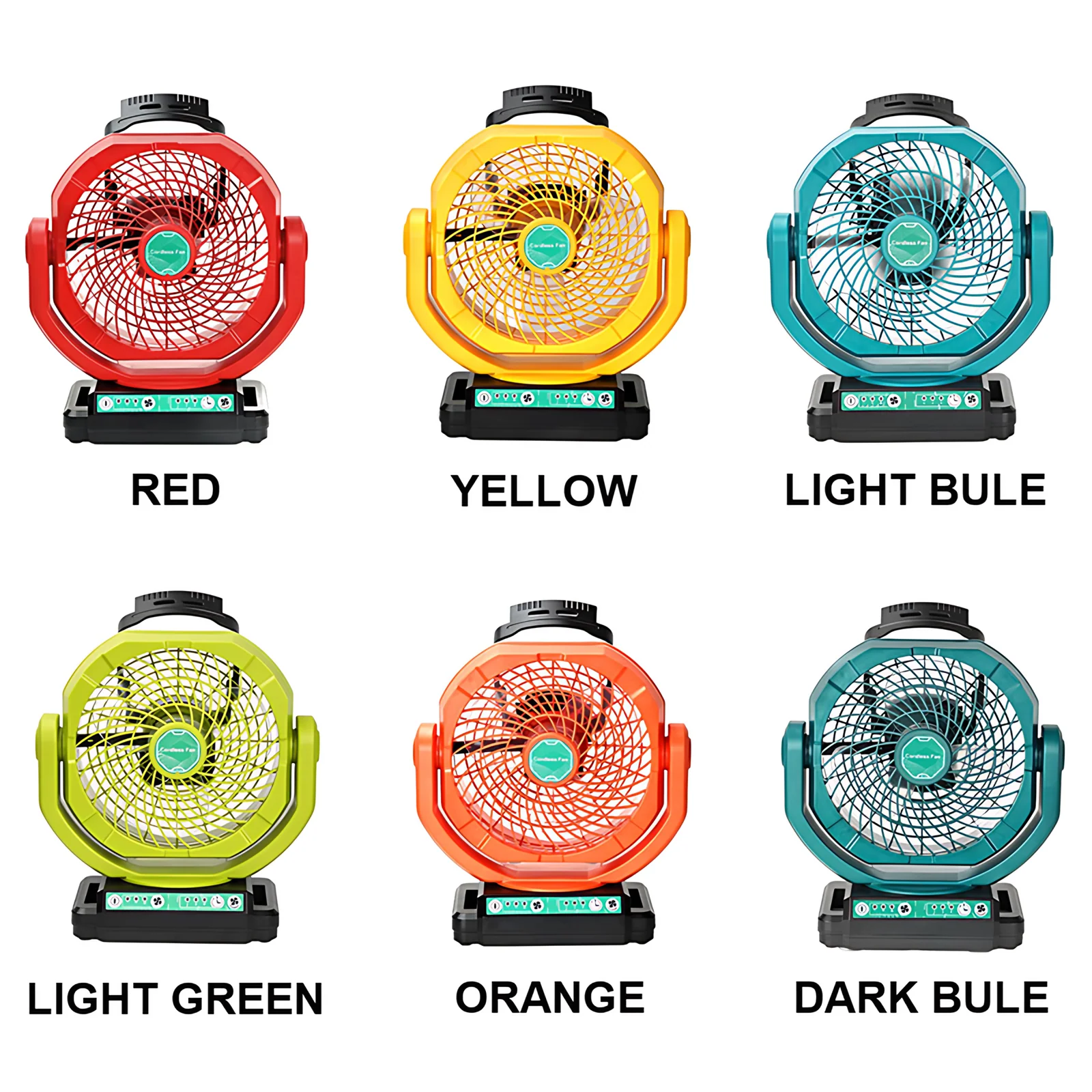 Strong Wind Power Saving 21V Electric Fan Summer Outdoor Camping Portable Desk Fan