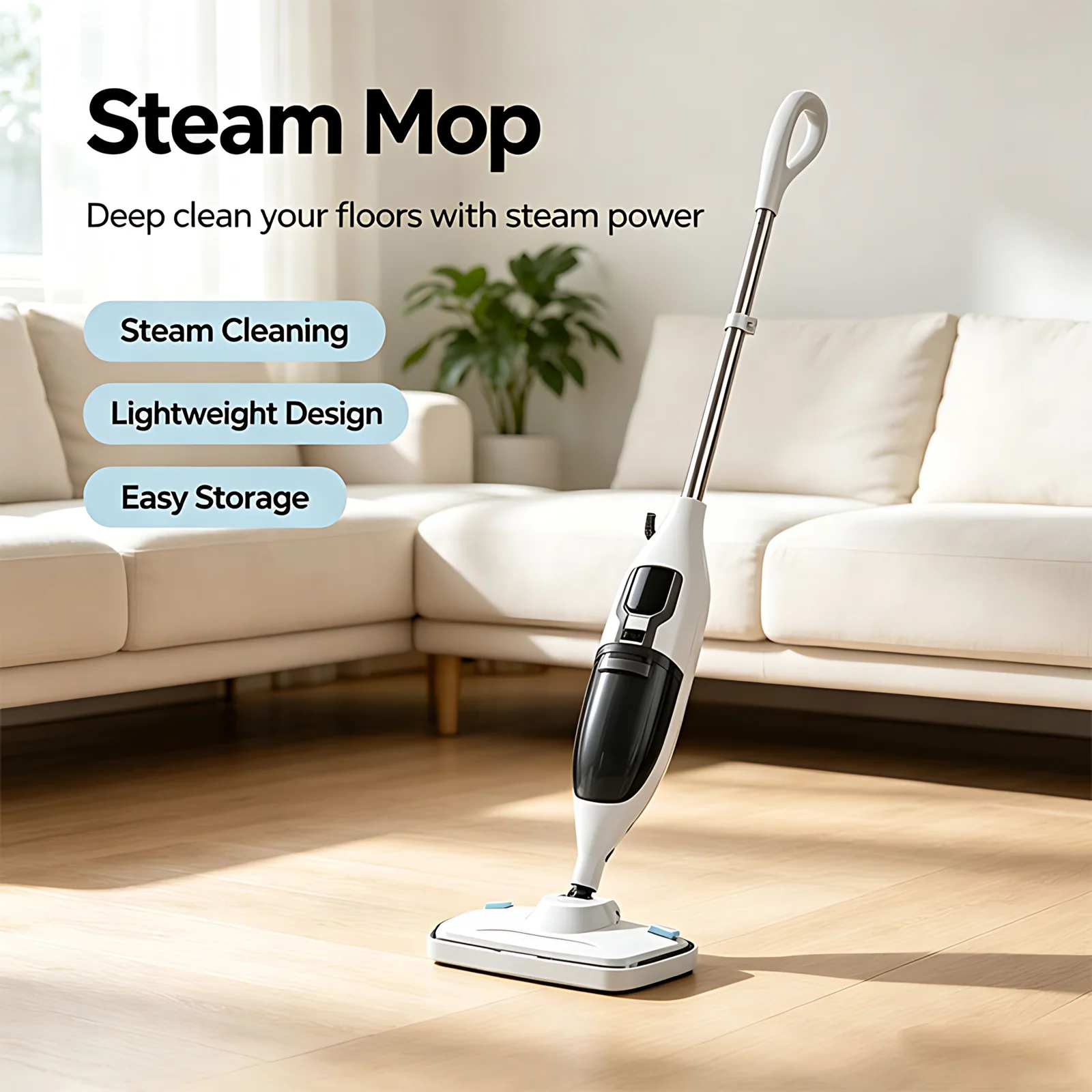 Wholesale Household & Hotel Use Handheld High-Temperature Electric Steam Mop Vacuum Cleaner 1500W 550ml Water Tank