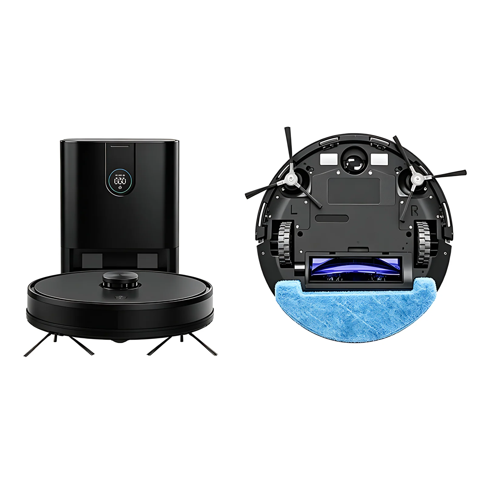 Aspirateur robotique d'aspiration de haute qualité 4000Pa, dispositif automatique de nettoyage automatique de la saleté rechargeable sans fil pour usage domestique