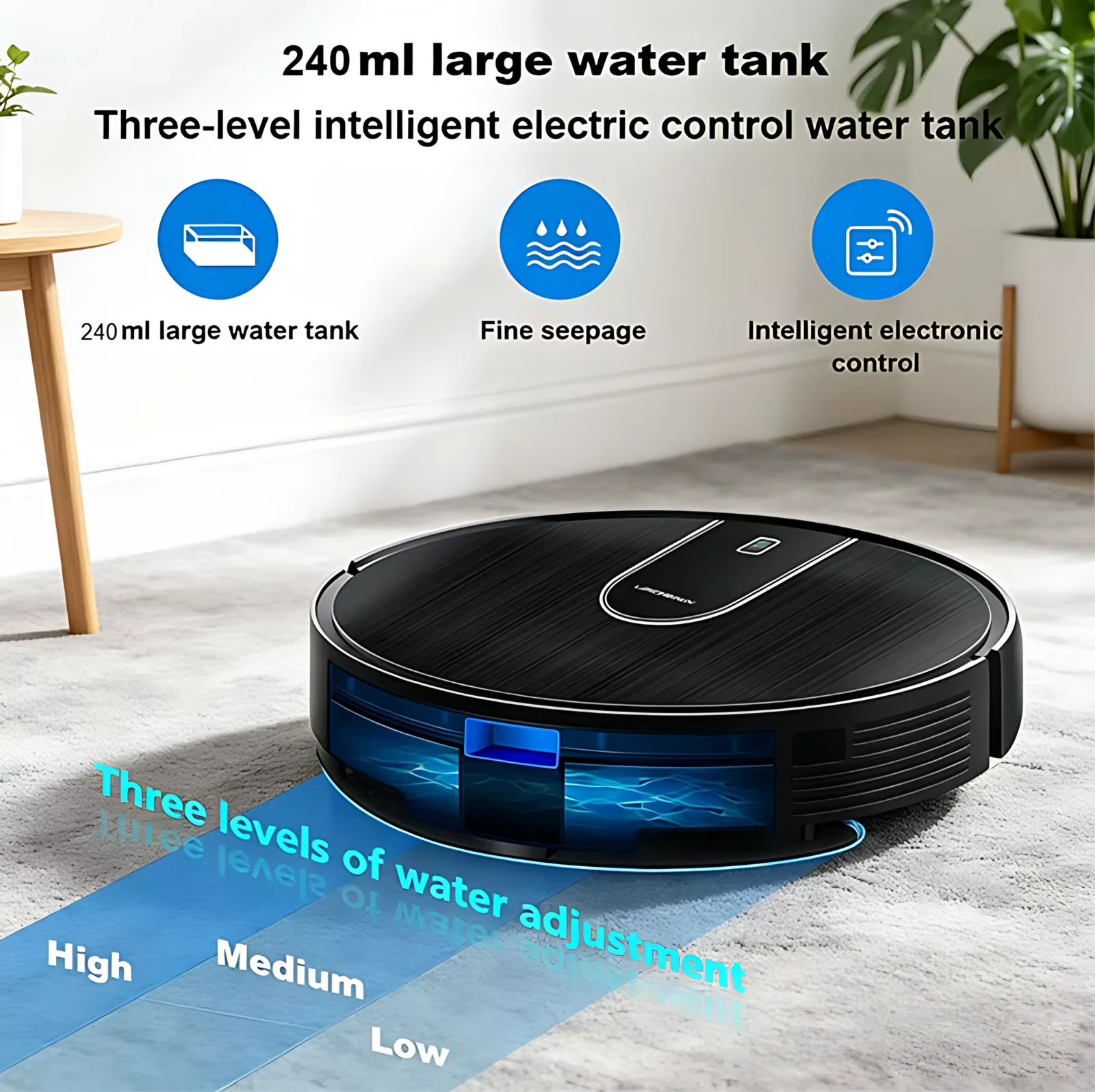5000Pa Aspiradora Robot Bagless Self-Emptying Smart Robot Vacuum Cleaner and Mop