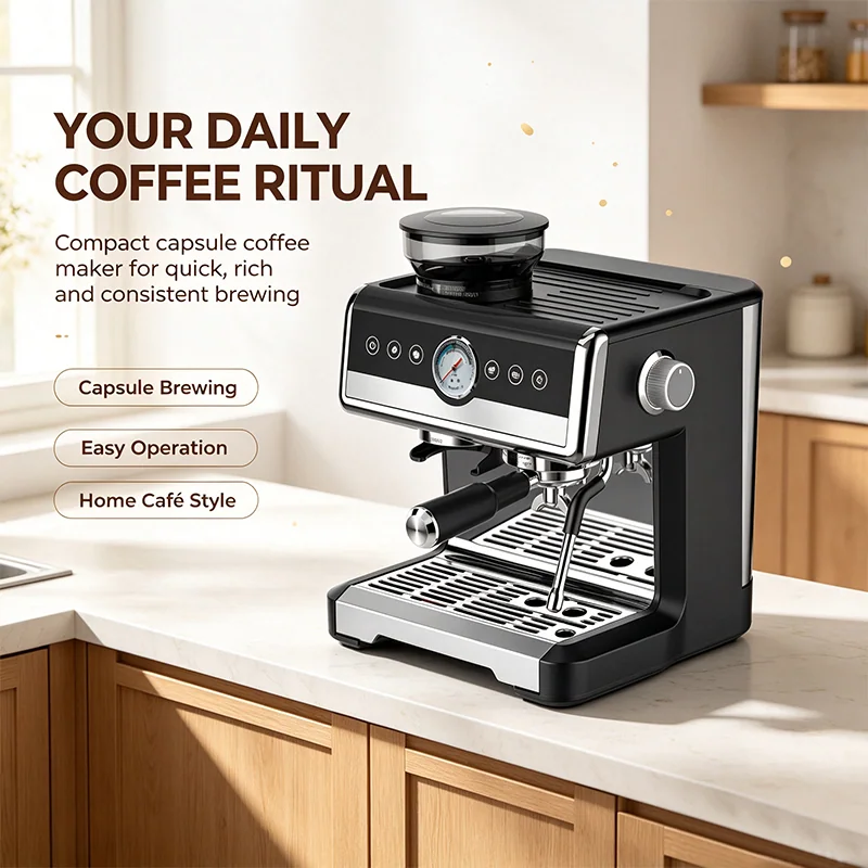 20 Bar Espresso Machine with Grinder — image 2