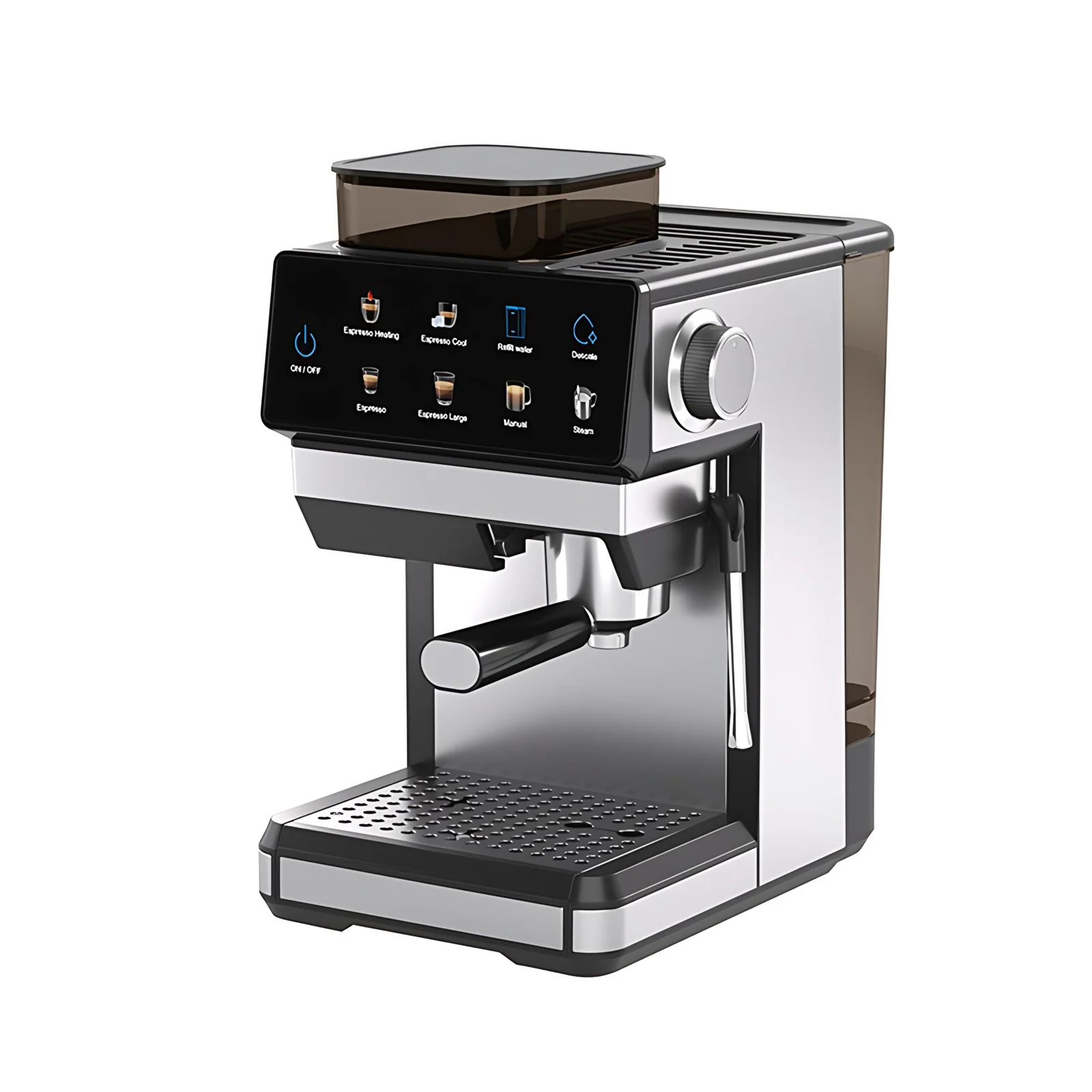 OEM Coffee Machine Vending Programmable Portable 51mm Smart Touch Screen Espresso Coffee Maker with Grinder