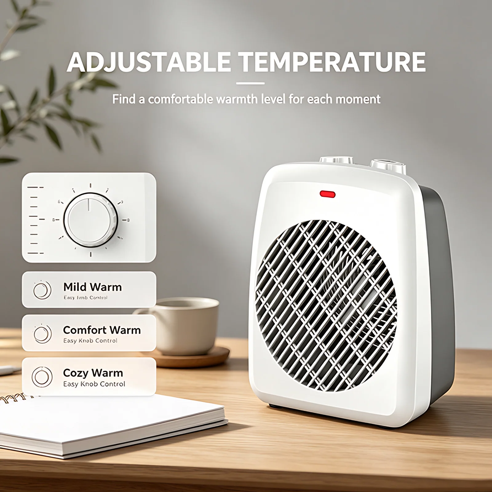 OEM Factory Sale Customize Room Space Heater 3 Mode Portable Mini Fan Heater