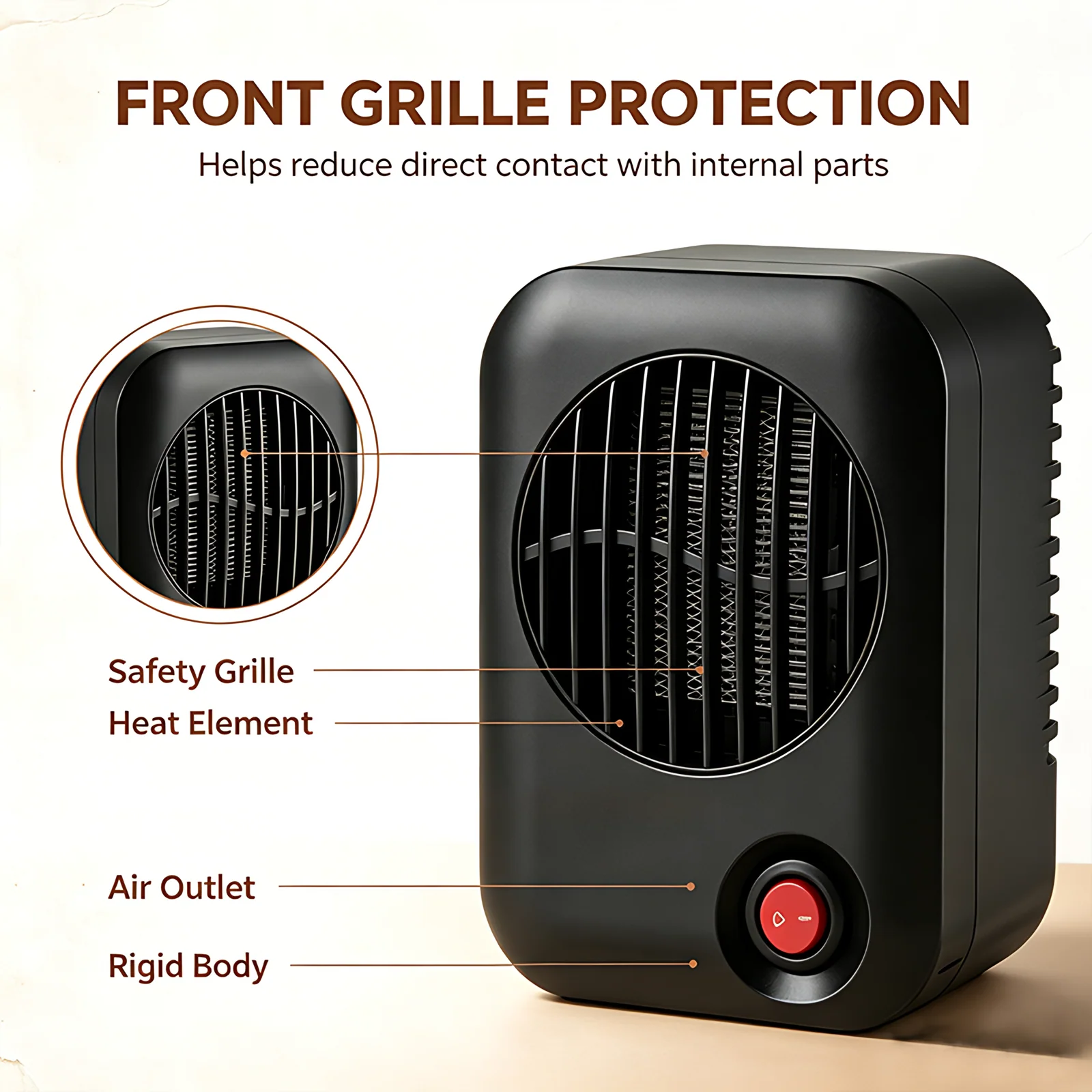OEM Factory Automatic Control Temperature Portable Mini 600W Mini PTC Heater