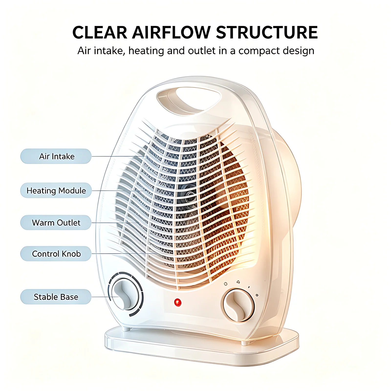Wholesale High Quality Winter Home Office Use Mechanical Control Portable Electric Fan Heater