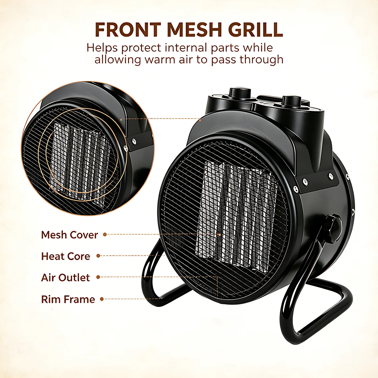 Hot Sale High Quality Customize Portable Convector Heater Blower Fan PTC Ceramic Fan Heater