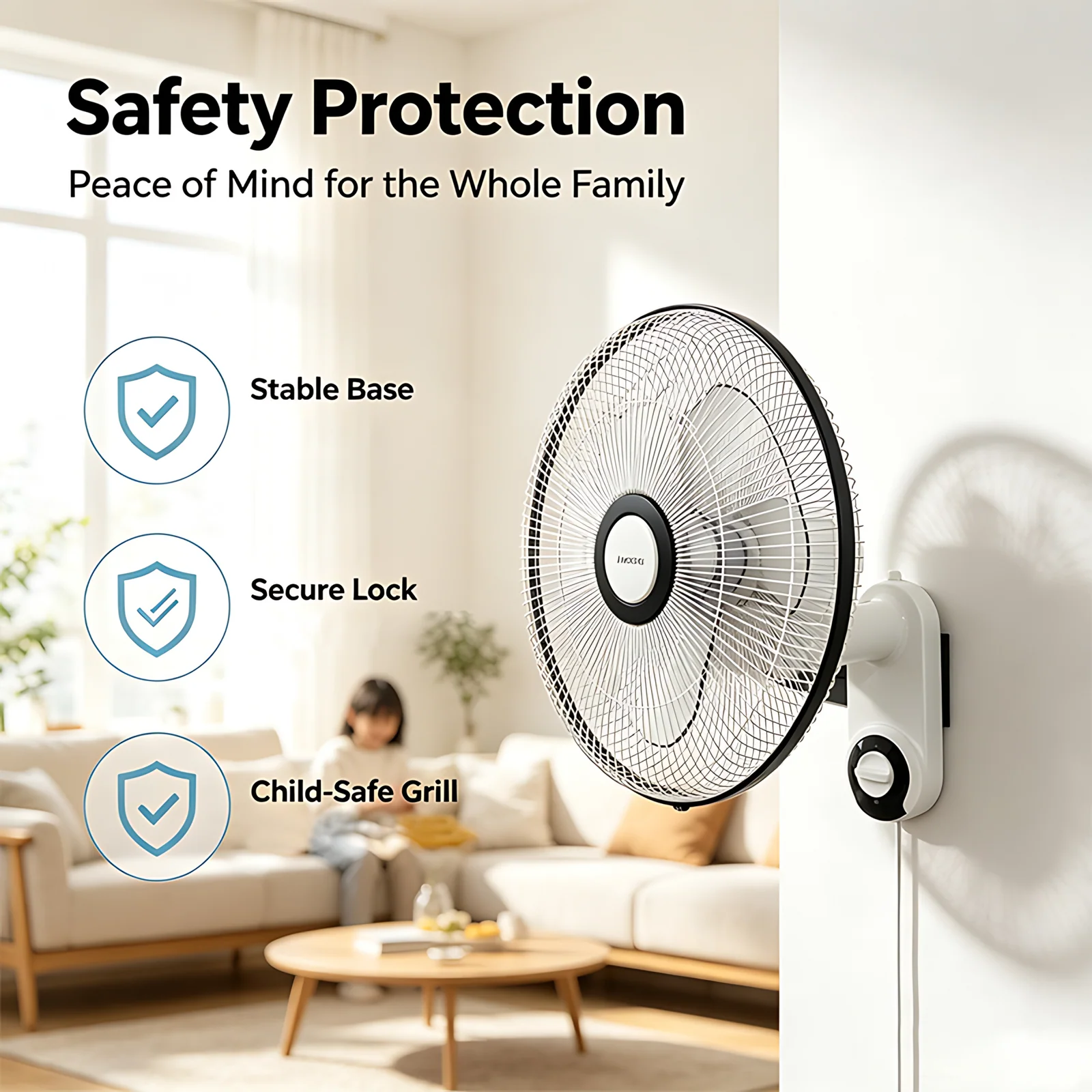 Wholesale New Adjustable Kitchen Wall Fans Wall-mounted Household Fans