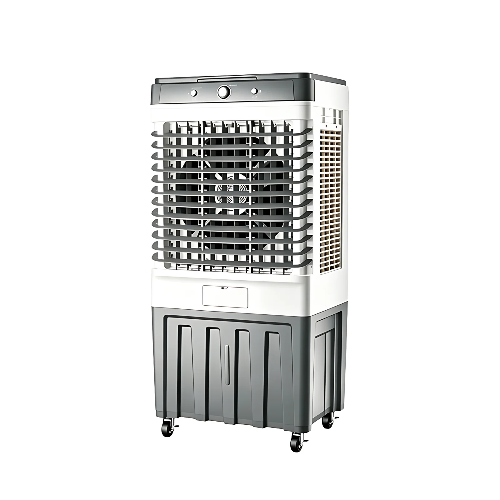 المكتب المنزلي استخدام عجلات مستقلة 80L خزان المياه 250W محمولة التبخير هواء التبريد مروحة