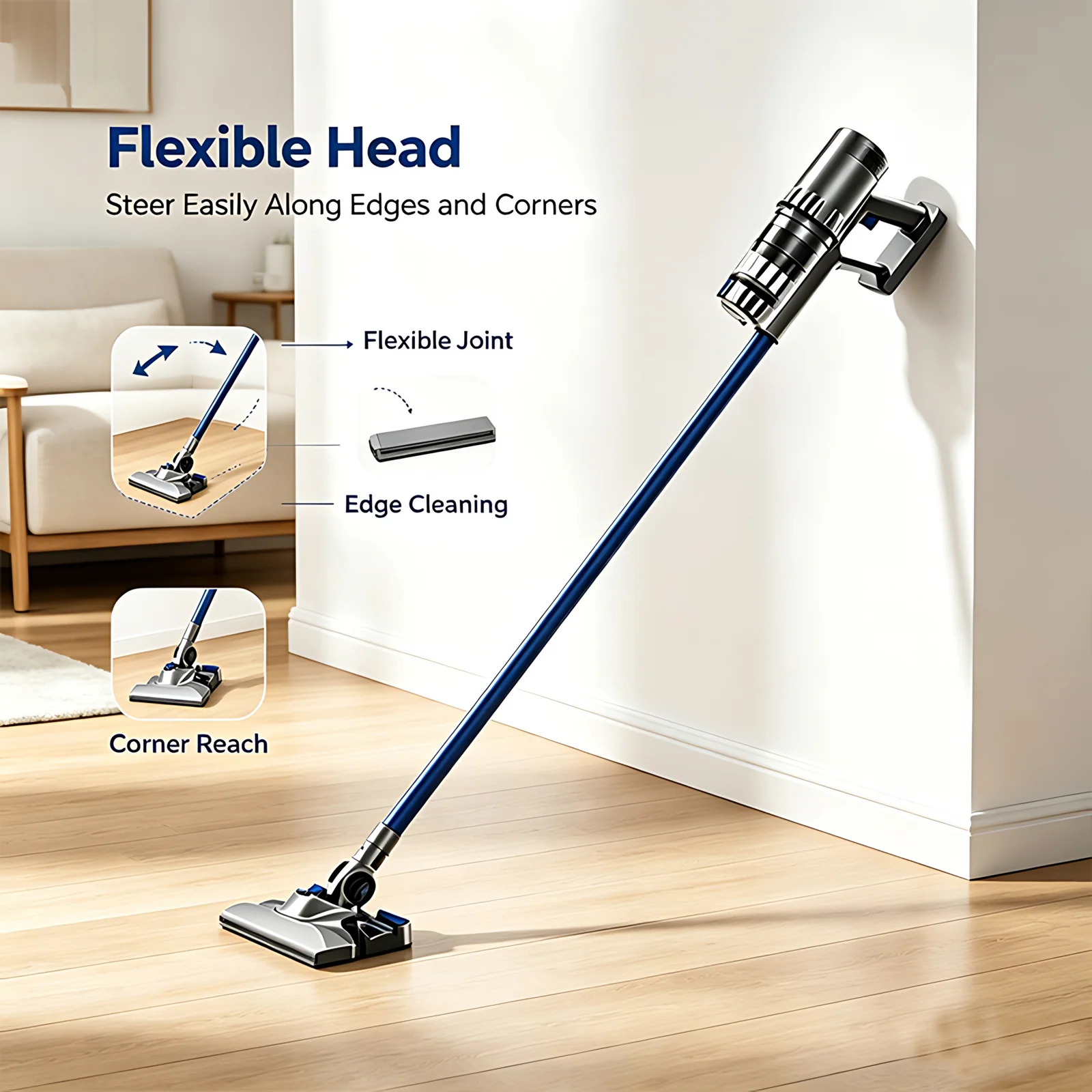 Professional Factory Wholesale HEPA Filtration Home Cleaning Powerful Cordless Foldable Stick Vacuum Cleaner