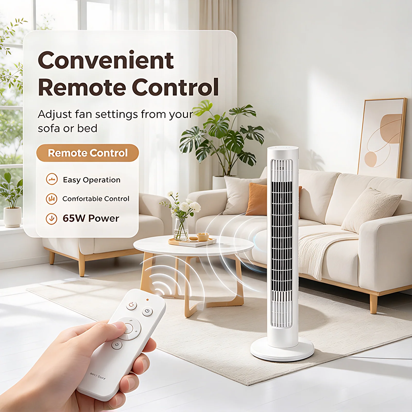 Private Label Custom Fan Manufacturer Home Bedroom Office Floor Quiet Oscillating Remote Control Bladeless Tower Fan