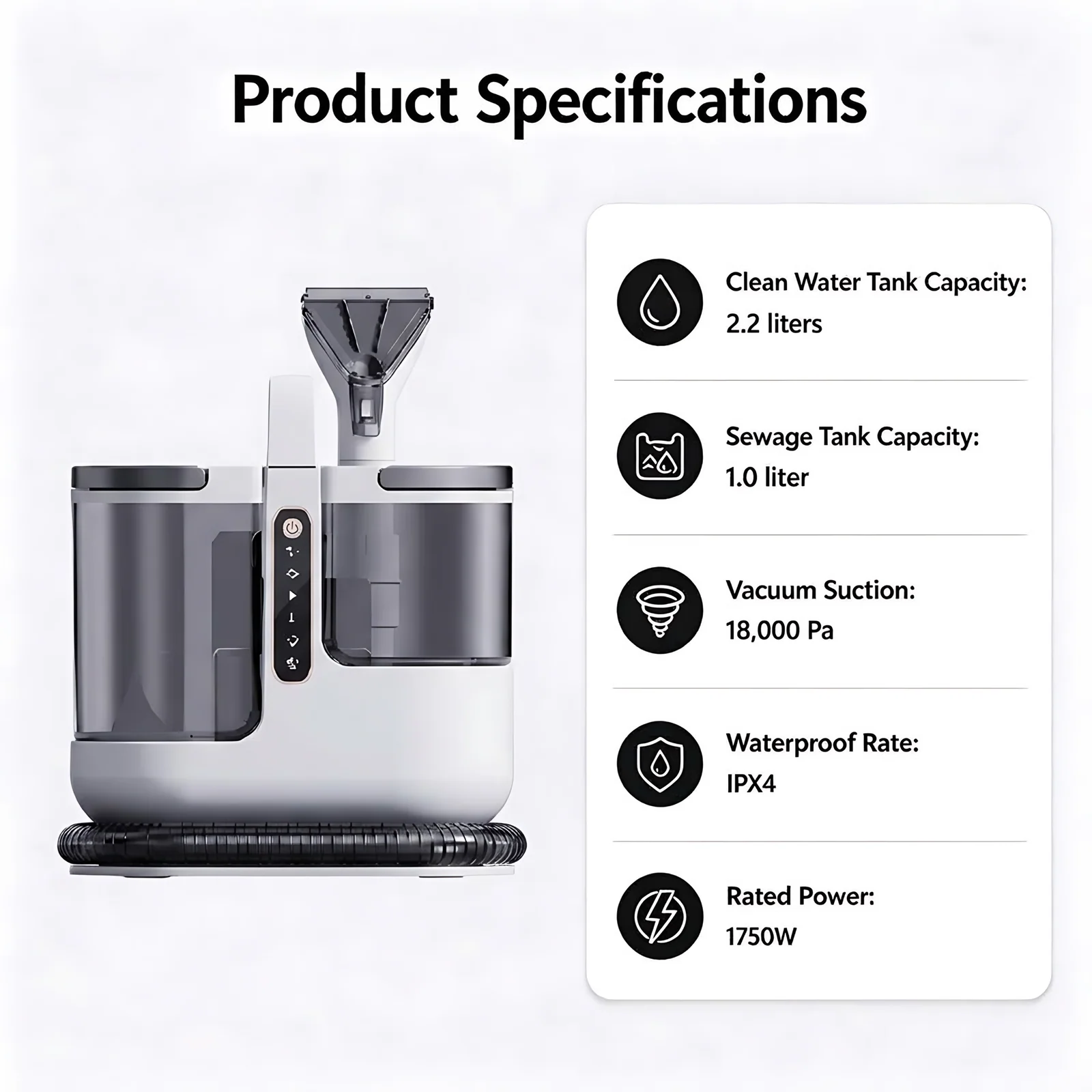 High-Temperature Vacuuming Washing Machine Self Cleaning Portable Upholstery Spot Carpet Cleaner
