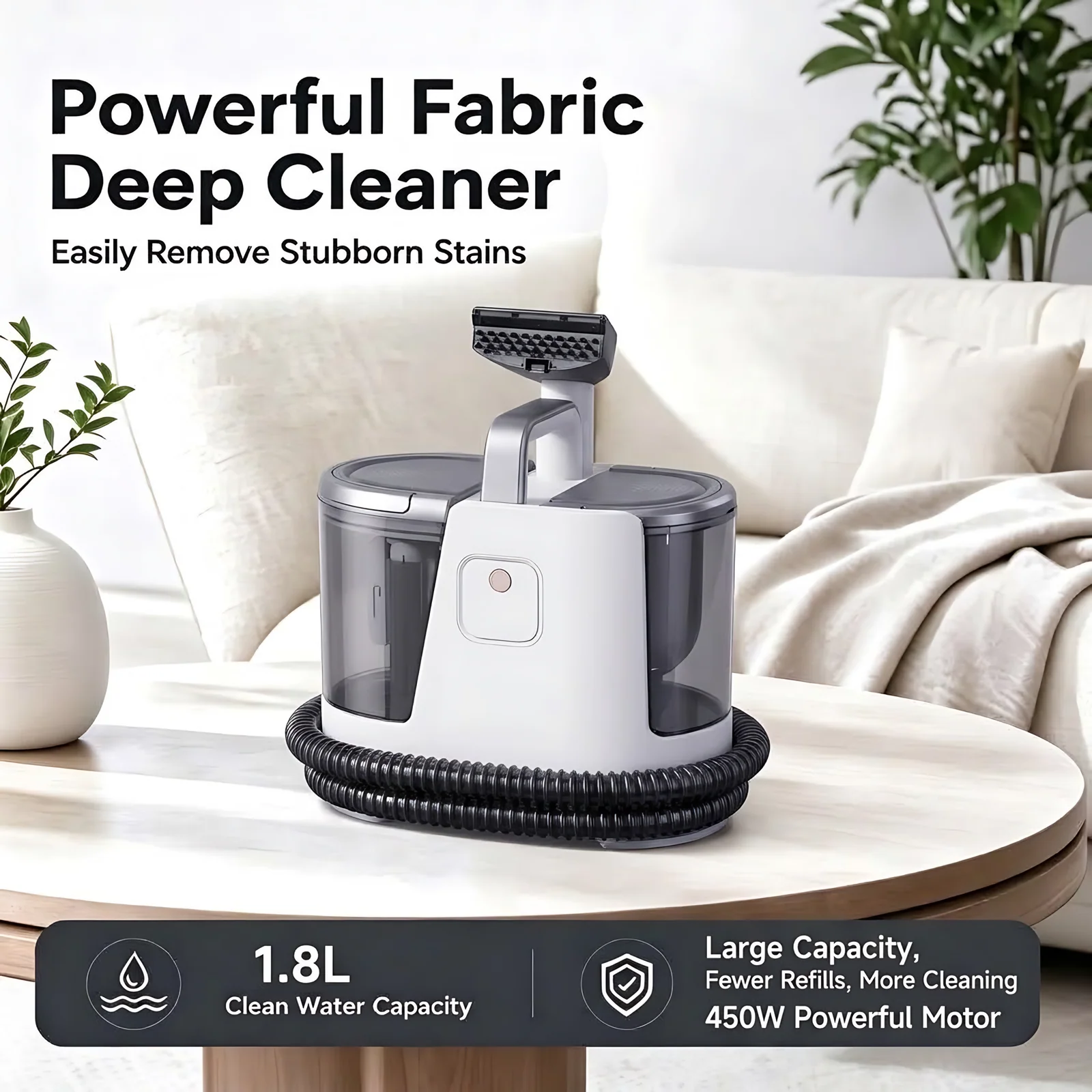 Steam Cleaner Portable Wet and Dry Household Upholstery Fabric Sofa Washing Spot Vacuum Carpet Cleaner